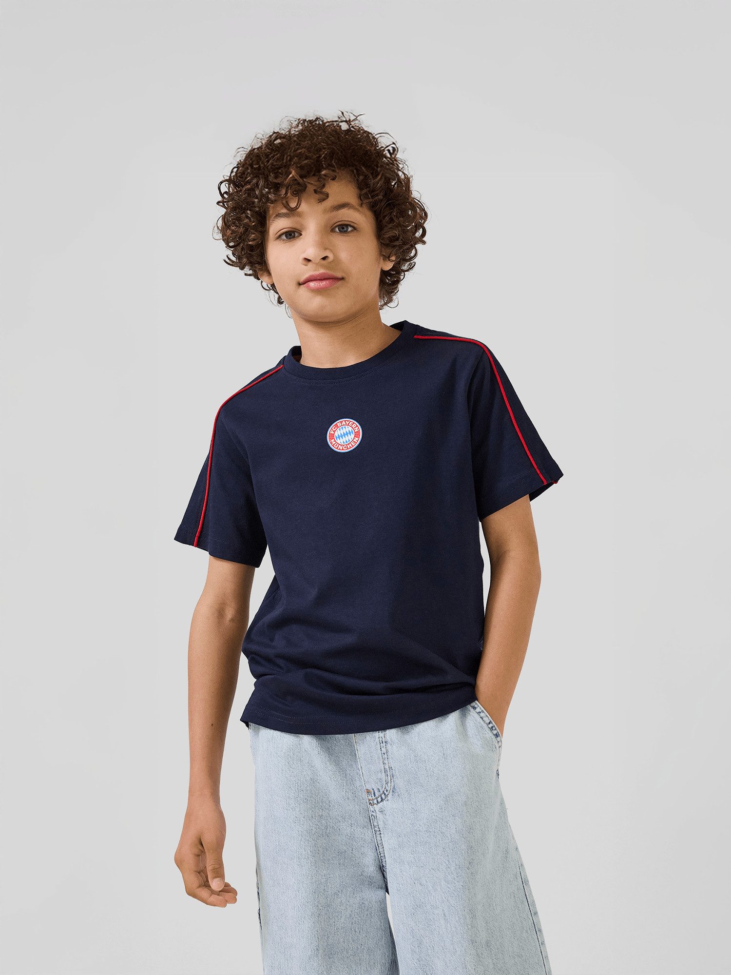 FC Bayern München T-Shirt FC Bayern München, T-Shirt Essentials, Kinder, Navy