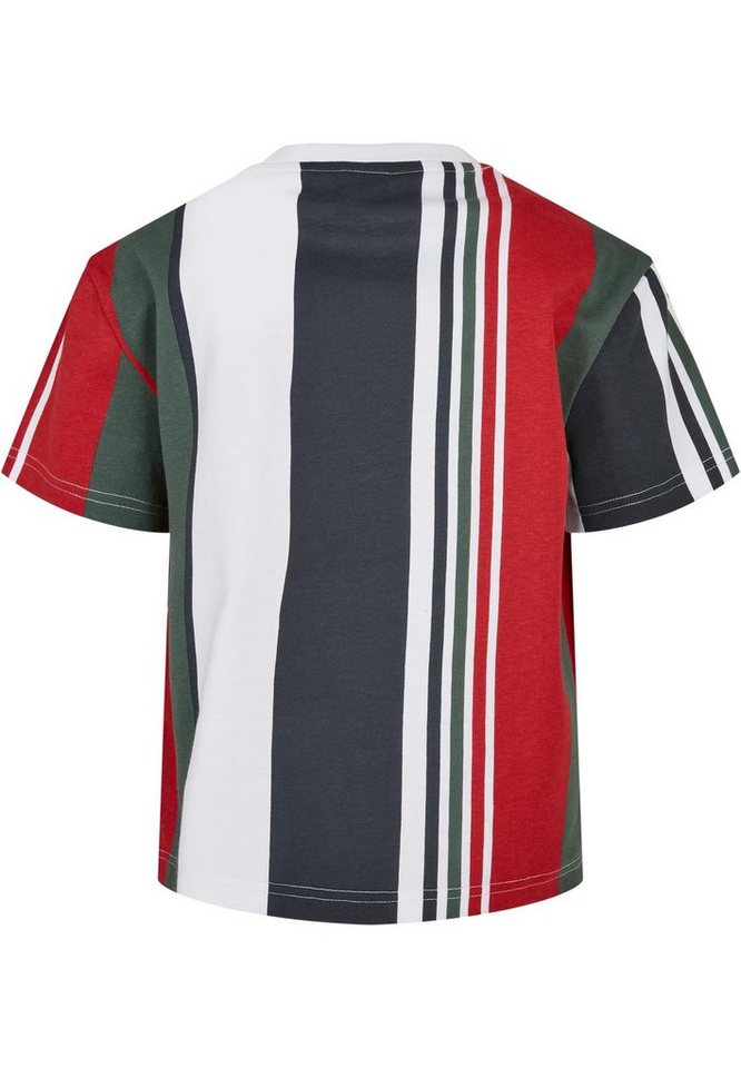 URBAN CLASSICS Kurzarmshirt Kinder Boys Heavy Oversized Big AOP Stripe Tee ( 1-tlg), Stylisches T-Shirt aus angenehmer Baumwollmischung