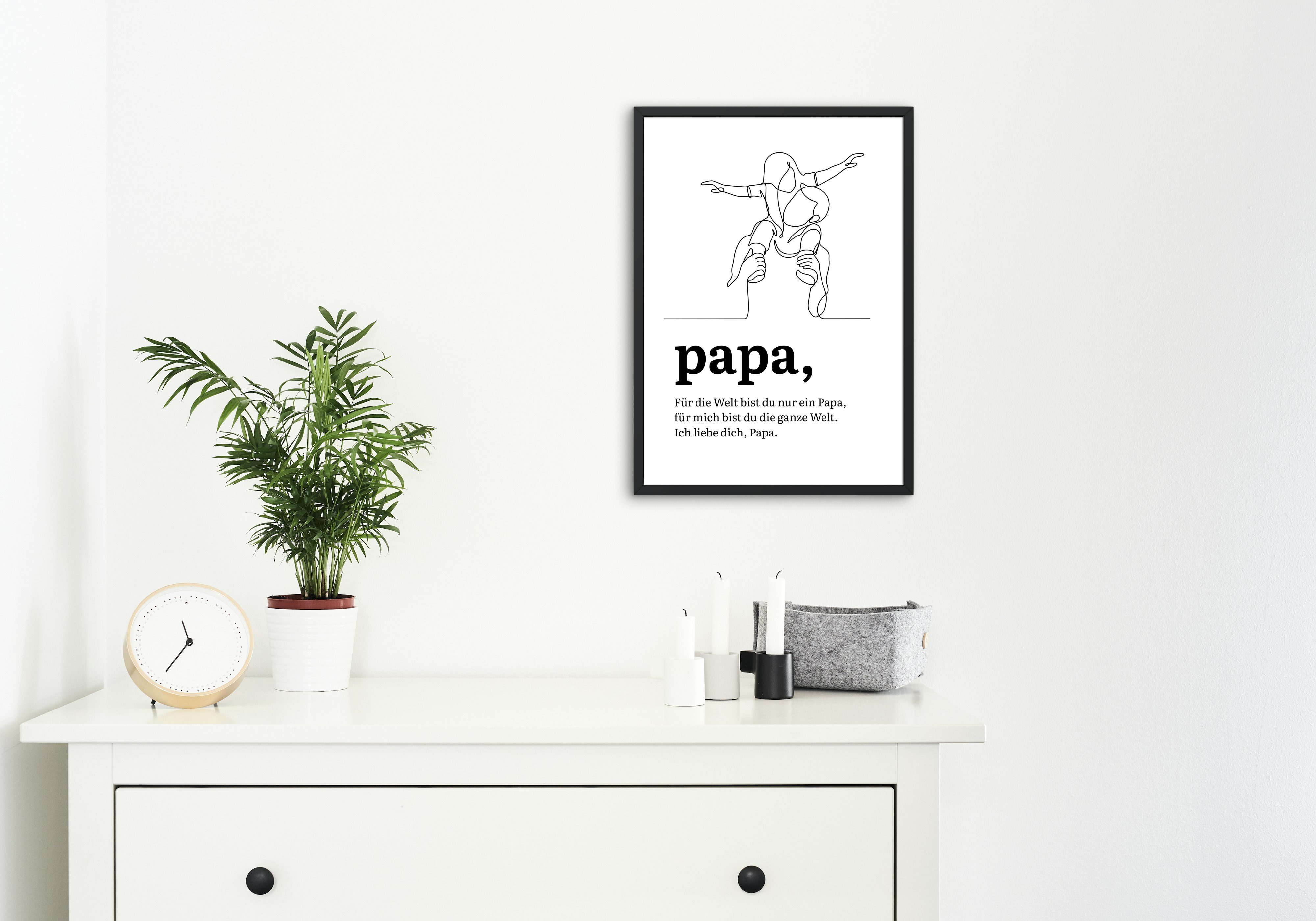 SchenkMitHerz Bild Vatertagsgeschenk – Poster mit schwarzem Rahmen A4 oder A3, Design-4