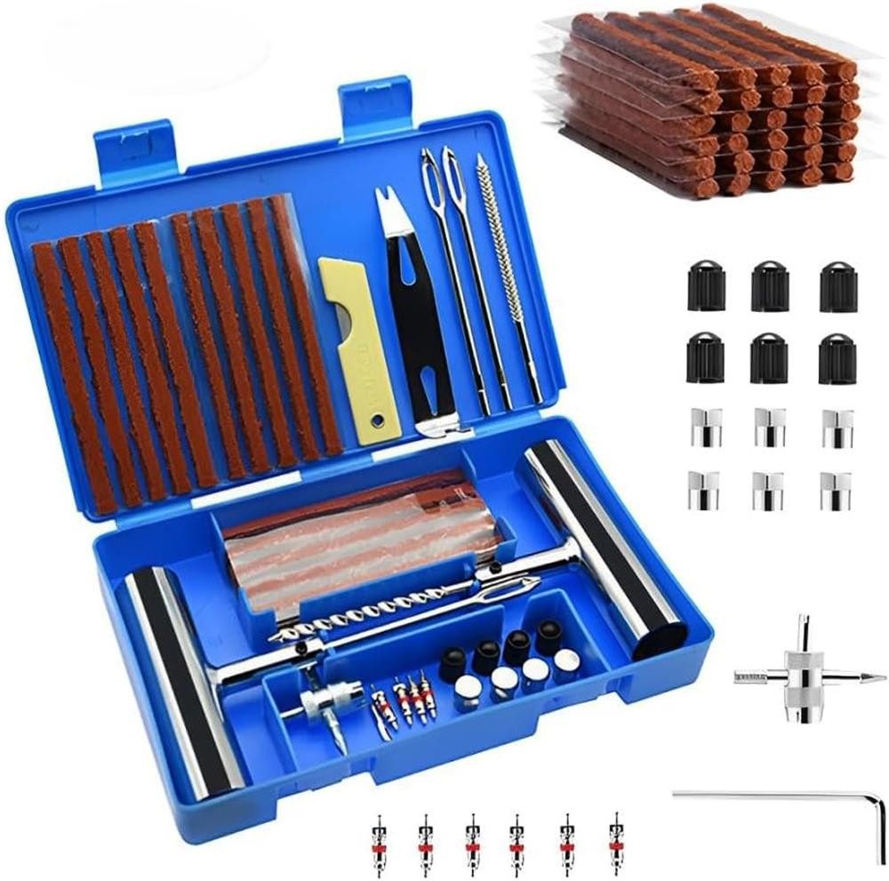 Reifen-Reparaturset Reifenreparaturset, 58-teiliges Set Autoreifen Reparaturset
