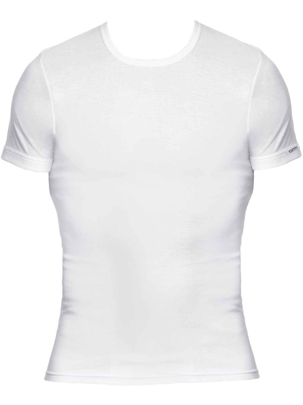 Herren KUMPF Unterziehshirt (Spar-Set, Sparpack T-Shirt Bio 4er weiss Markenqualität Cotton 4-St) stahlgrau-melange hohe