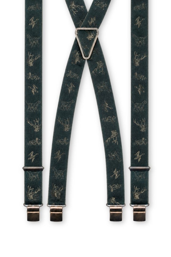 Luise Steiner Trachtenlederhose Trachten Hosenträger - HUNTING - natur, olive