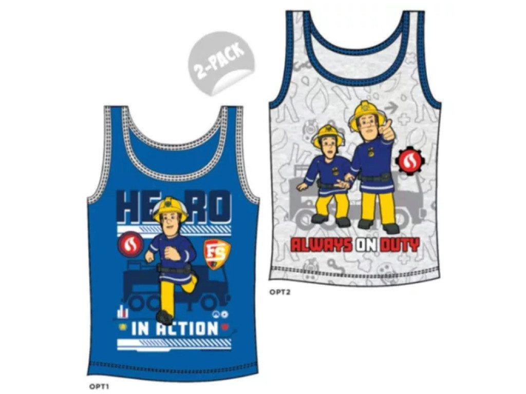 Feuerwehrmann Sam Unterhemd 2er Pack mit Feuerwehrmann Sam Motiven