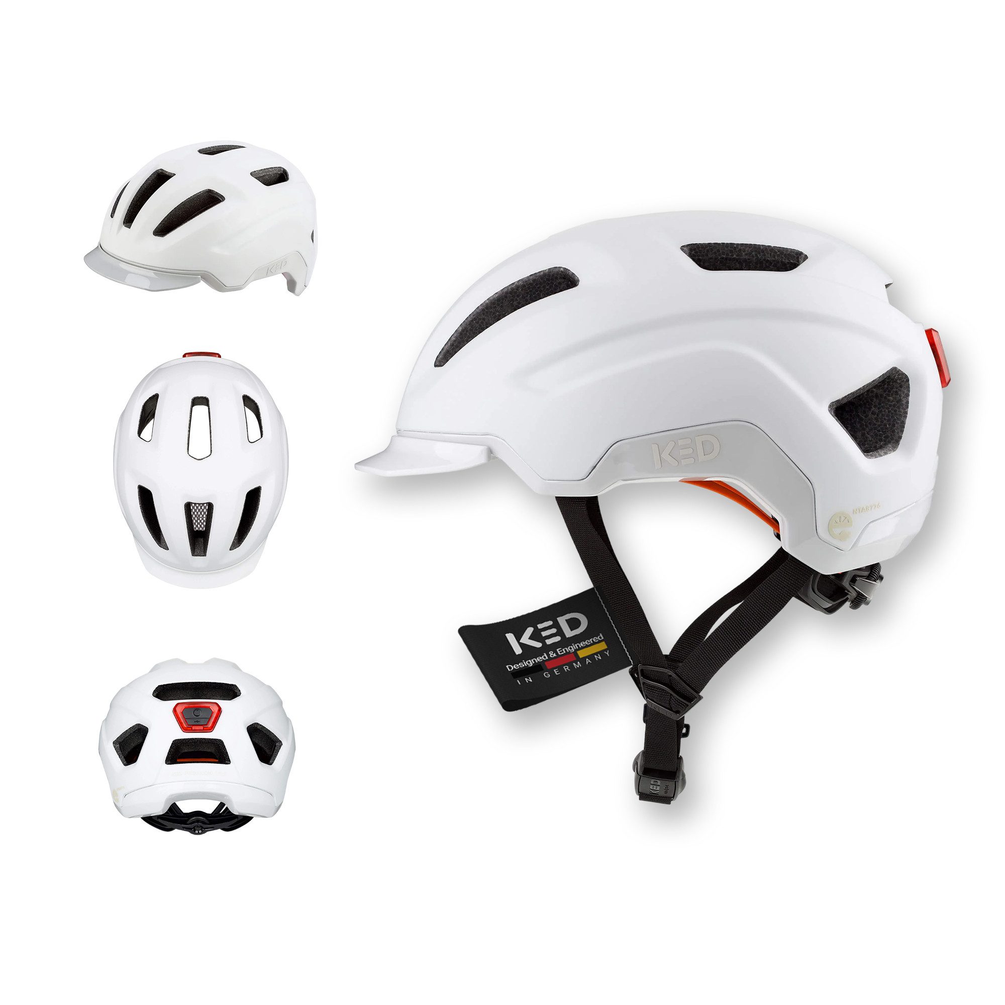 KED Fahrradhelm Pedalon E-Bike Helm, mit LED-Rücklicht und Maxshell-Technologie