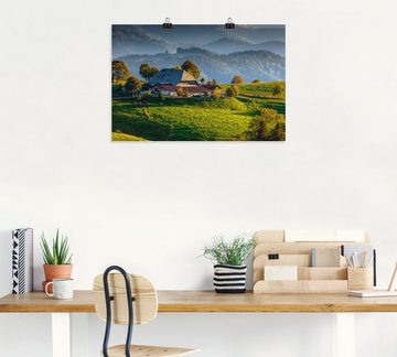 Artland Wandbild Bauernhof bei St.Peter Schwarzwald, Berge & Alpenbilder (1 St), als Leinwandbild, Poster in verschied. Größen