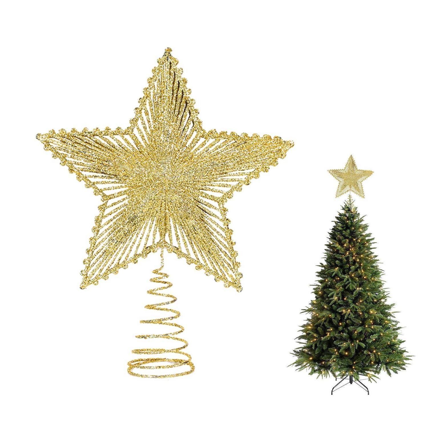 LuxusKollektion Christbaumspitze Weihnachtsbaumspitze Stern Gold