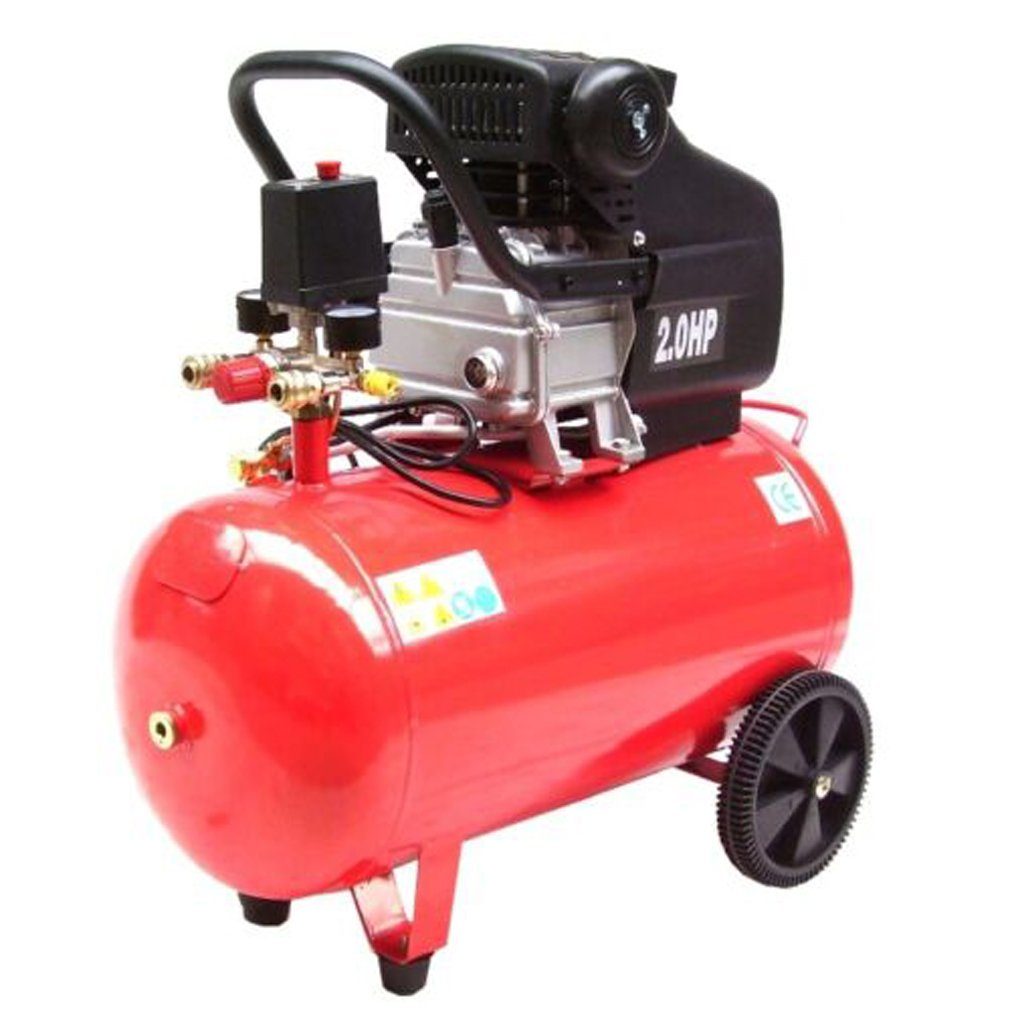 Kompressor fahrbarer Kompressor 50 L Kessel 230V 1,5 kW Druckluftkompressor