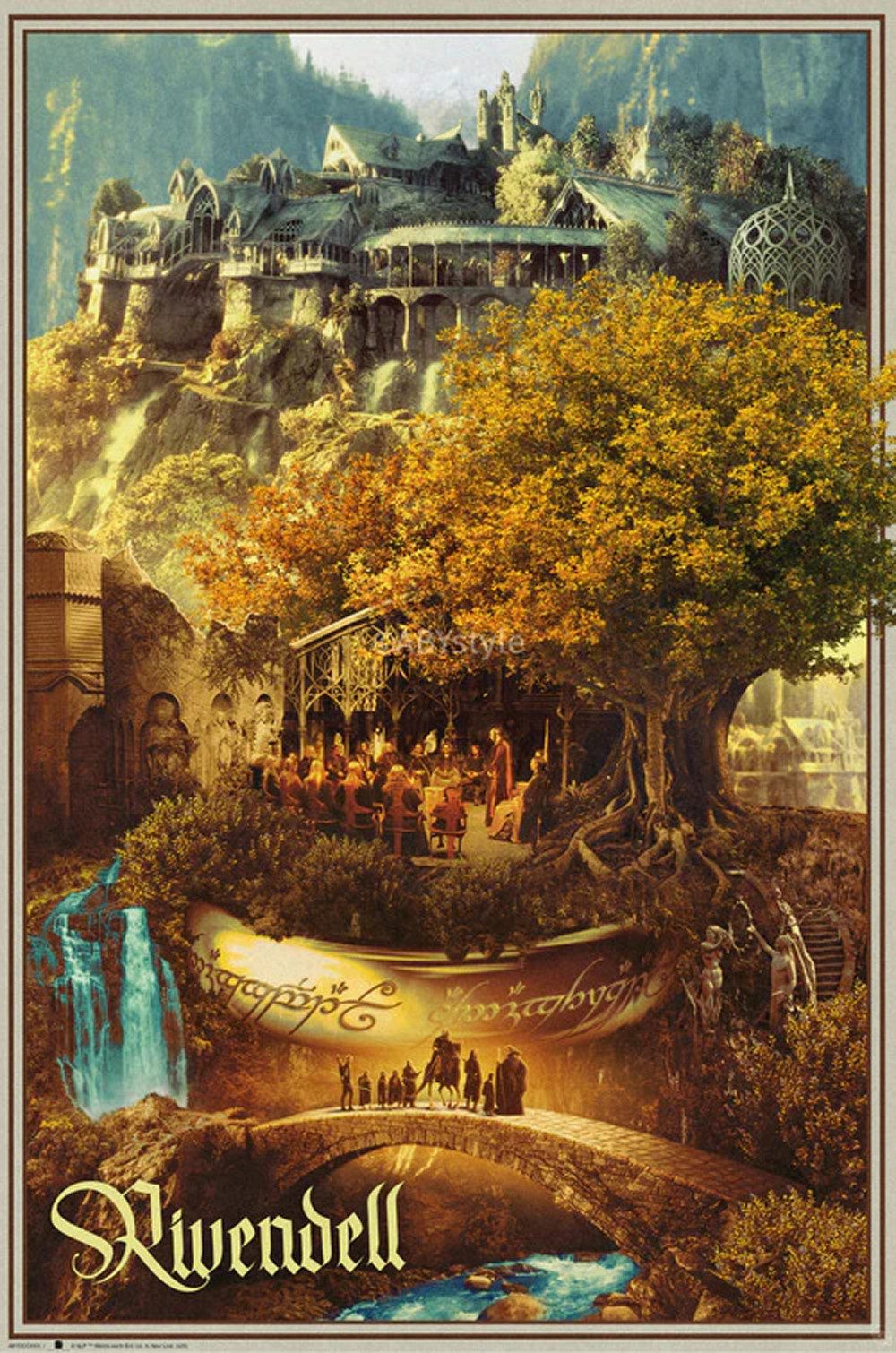 Poster Lord of the Rings - Fondcombe - Rivendell - Poster 61x91,5 cm günstig online kaufen