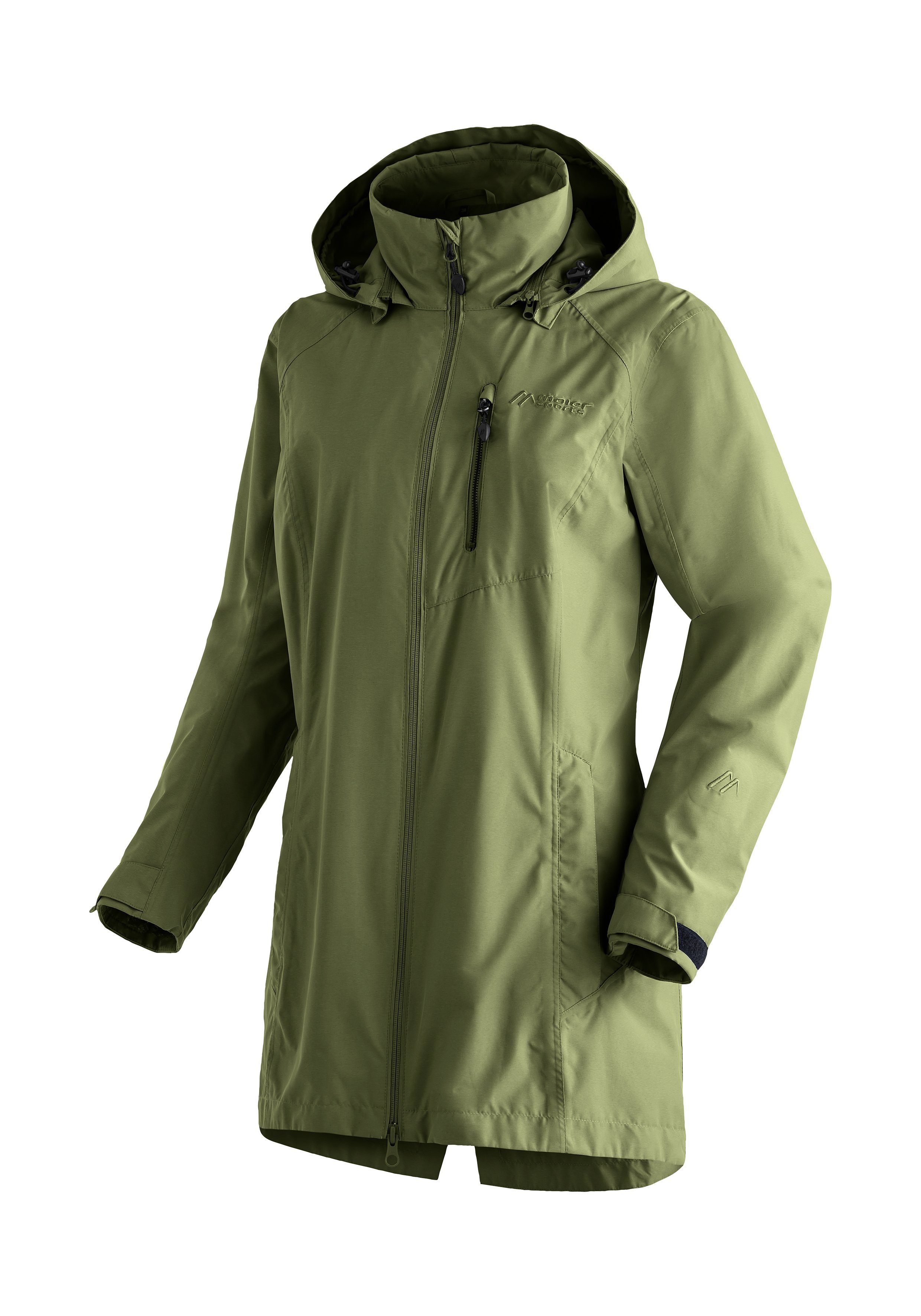 Maier Coat Wetterschutz Sports Mantel Perdura mit W vollem moosgrün Funktionsjacke Modischer