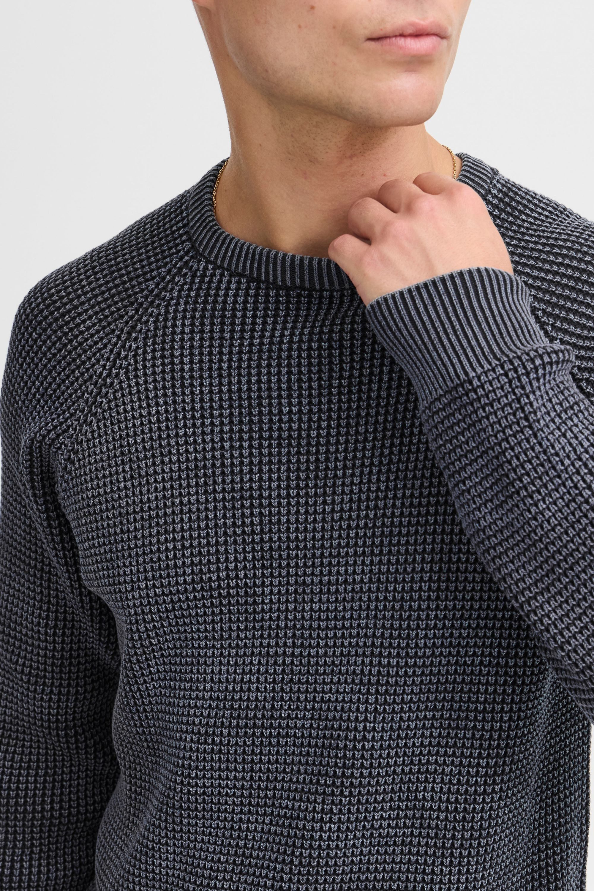 Indicode Strickpullover IDRockford Strickpulli in Waffelstrick-Optik