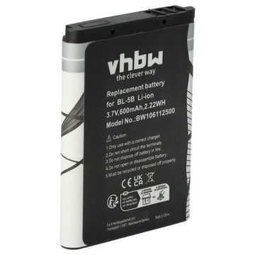 vhbw Ersatz für Topblue TB-521 für Smartphone-Akku Li-Ion 600 mAh (3,7 V)