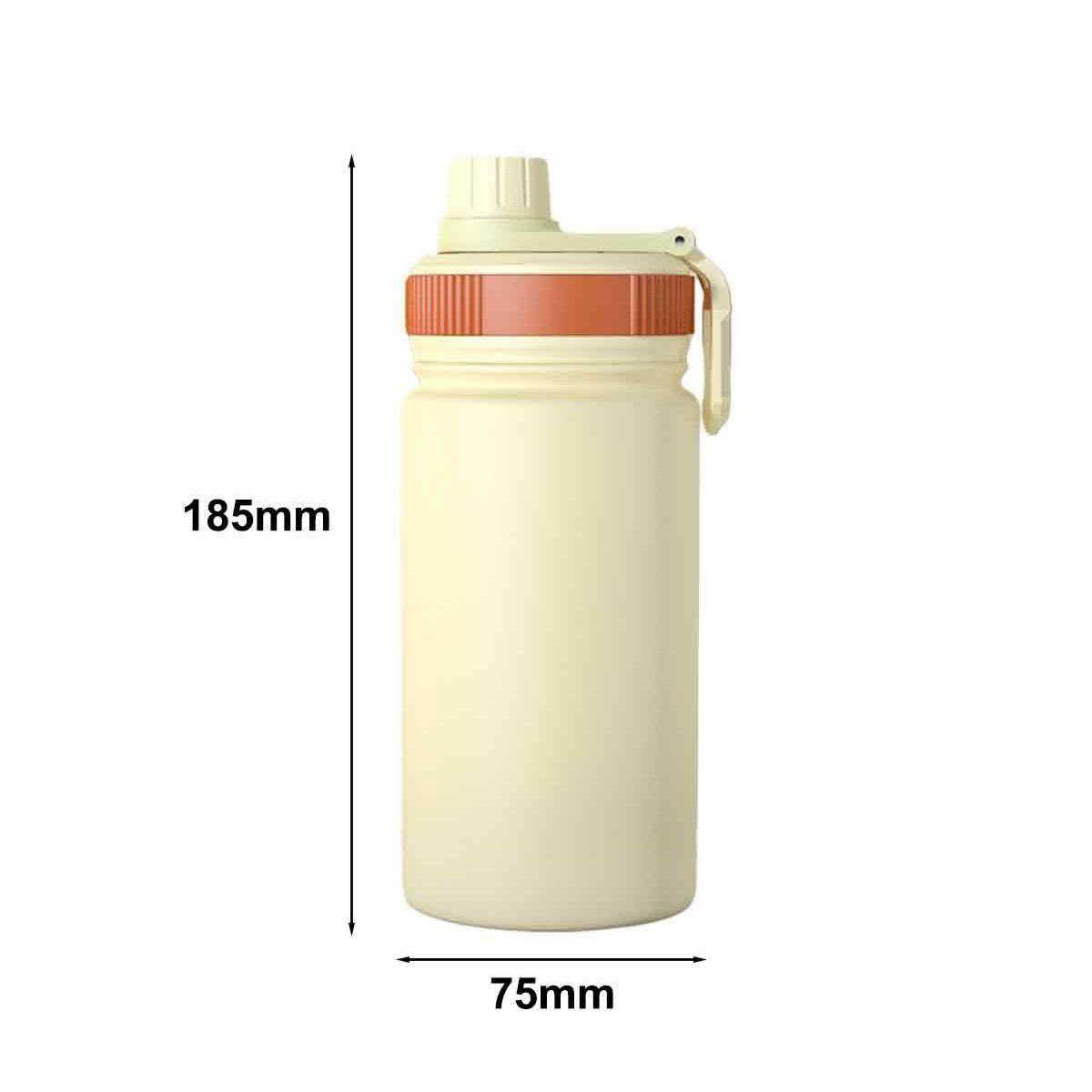 Jormftte Trinkflasche Trinkflasche Isolierte Sport beige Edelstahl,Vakuum Thermosflasche,für