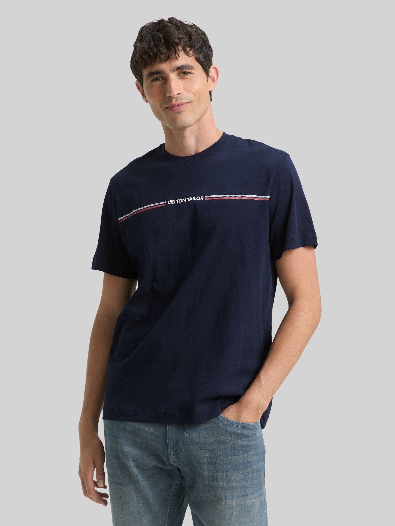 TOM TAILOR T-Shirt T-Shirt (im Einserpack) T-Shirt mit Print