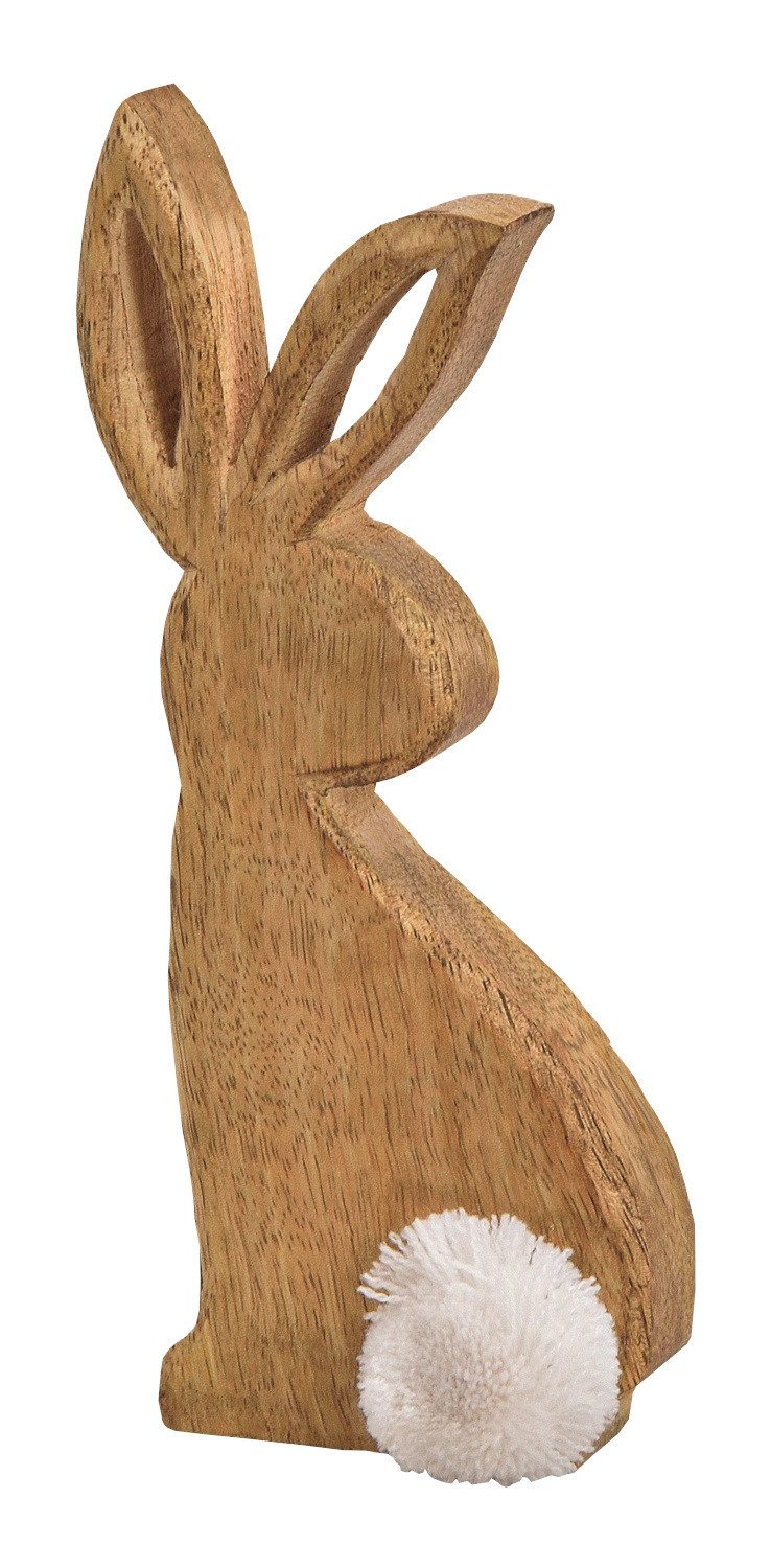 foolonli Osterhase Hase Osterhase Holz Braun Natur Dekoration Ostern Tischdeko Höhe 20 cm