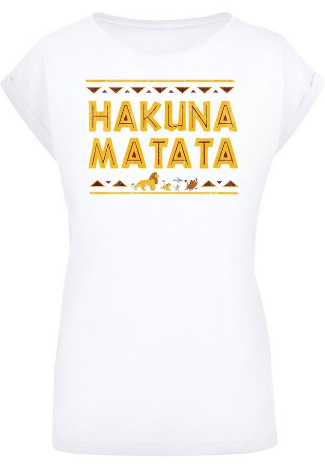 F4NT4STIC T-Shirt T-Shirt Disney König der Löwen Hakuna Matata Print, Sehr  weicher Baumwollstoff mit hohem Tragekomfort