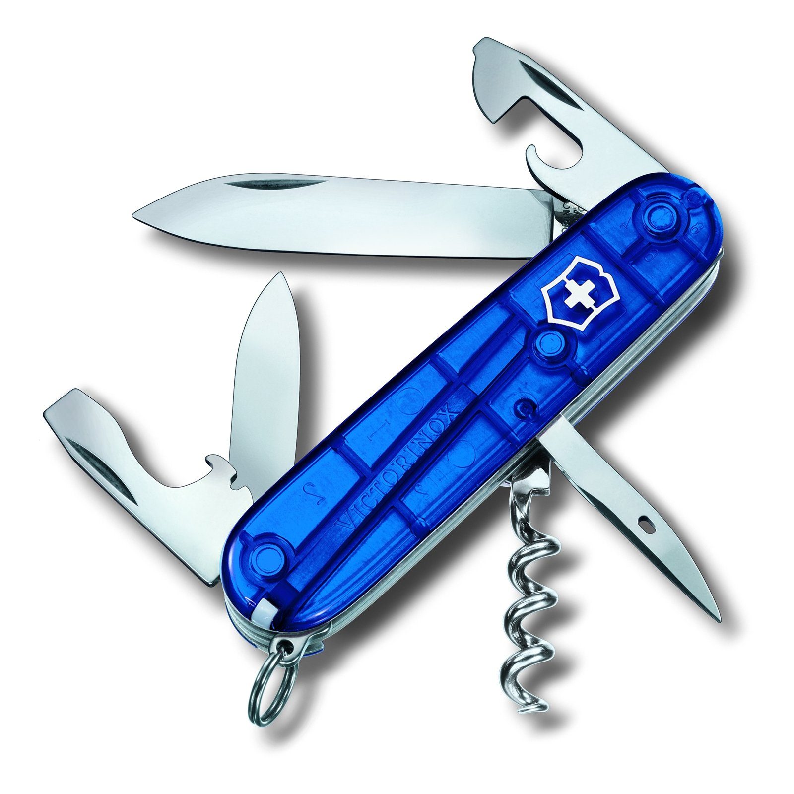 Victorinox Multi-Tool Taschenmesser Spartan, Taschenmesser Blau Transparent
