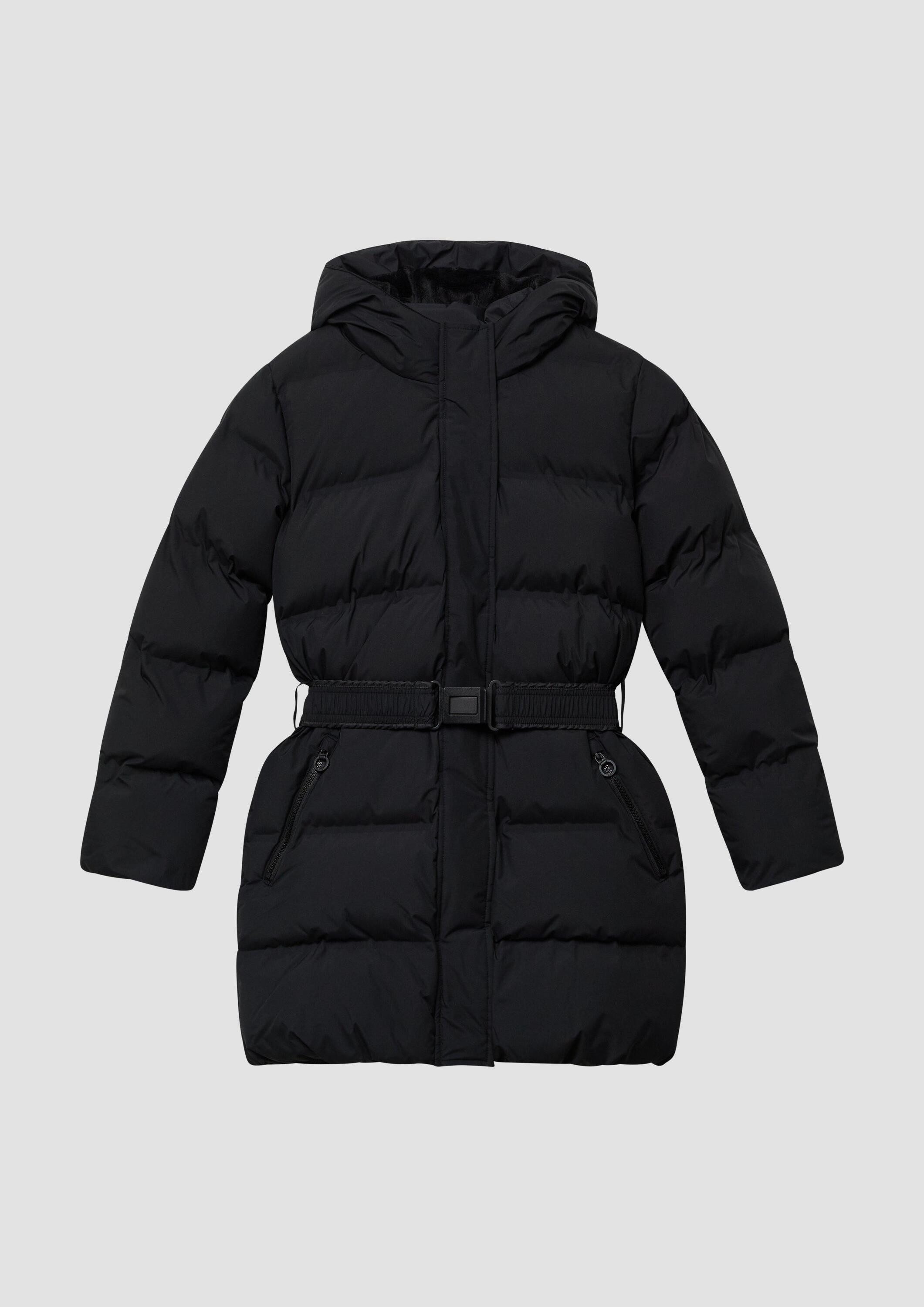 s.Oliver Wintermantel Outdoor-Mantel Steppmantel mit kuscheligem Futter und Gürtel