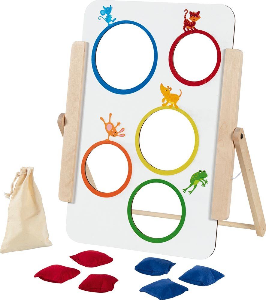 goki Spiel Zielwurfspiel für Klein und Groß, beidseitig bespielbar, Familienspiel, zwei Schwierigkeitsstufen