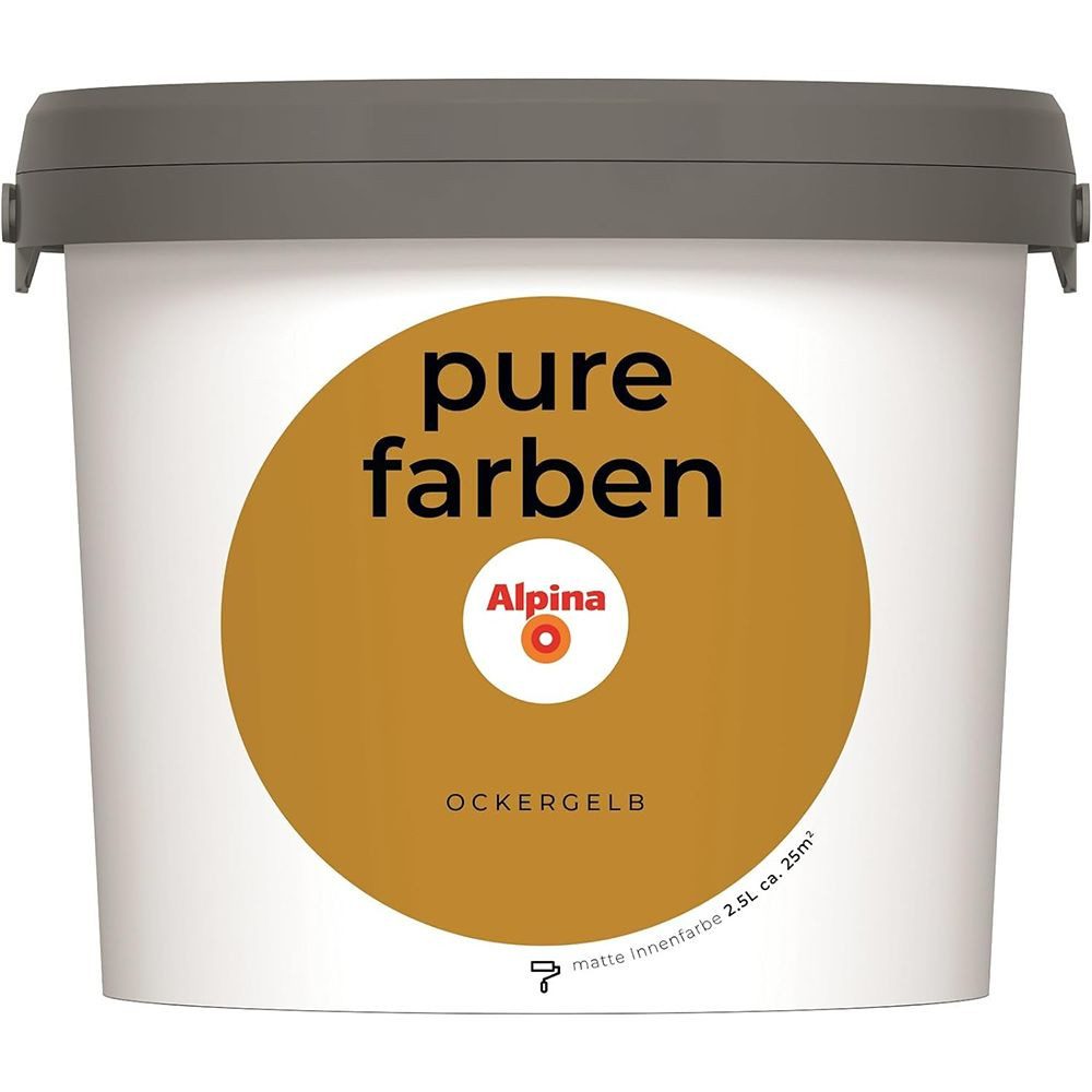 Alpina Wandfarbe Alpina pure farben 2,5 Ltr. Ockergelb Innenfarbe matt