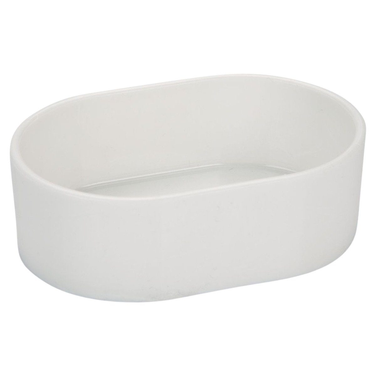 Futternapf Vogelnapf oval Kunststoff weiß