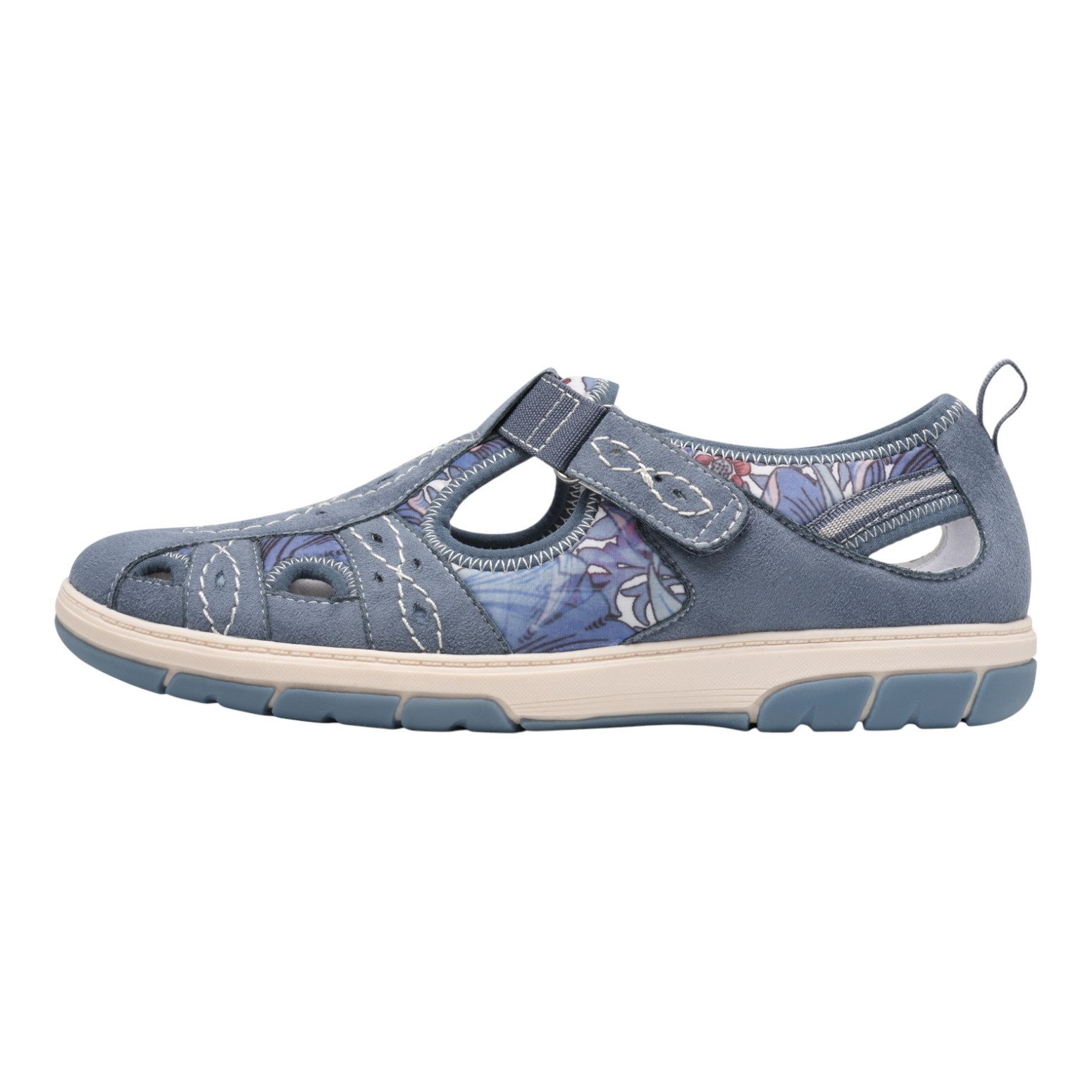 Jana Jana Damen Klettschuh 8-23671-44-802 denim blau Slipper
