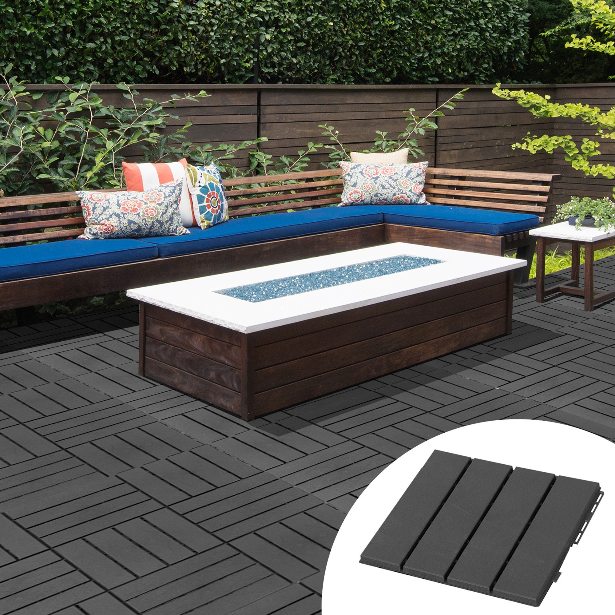 MC Star Klickfliesen Outsunny Terrassenfliesen 9er günstig online kaufen