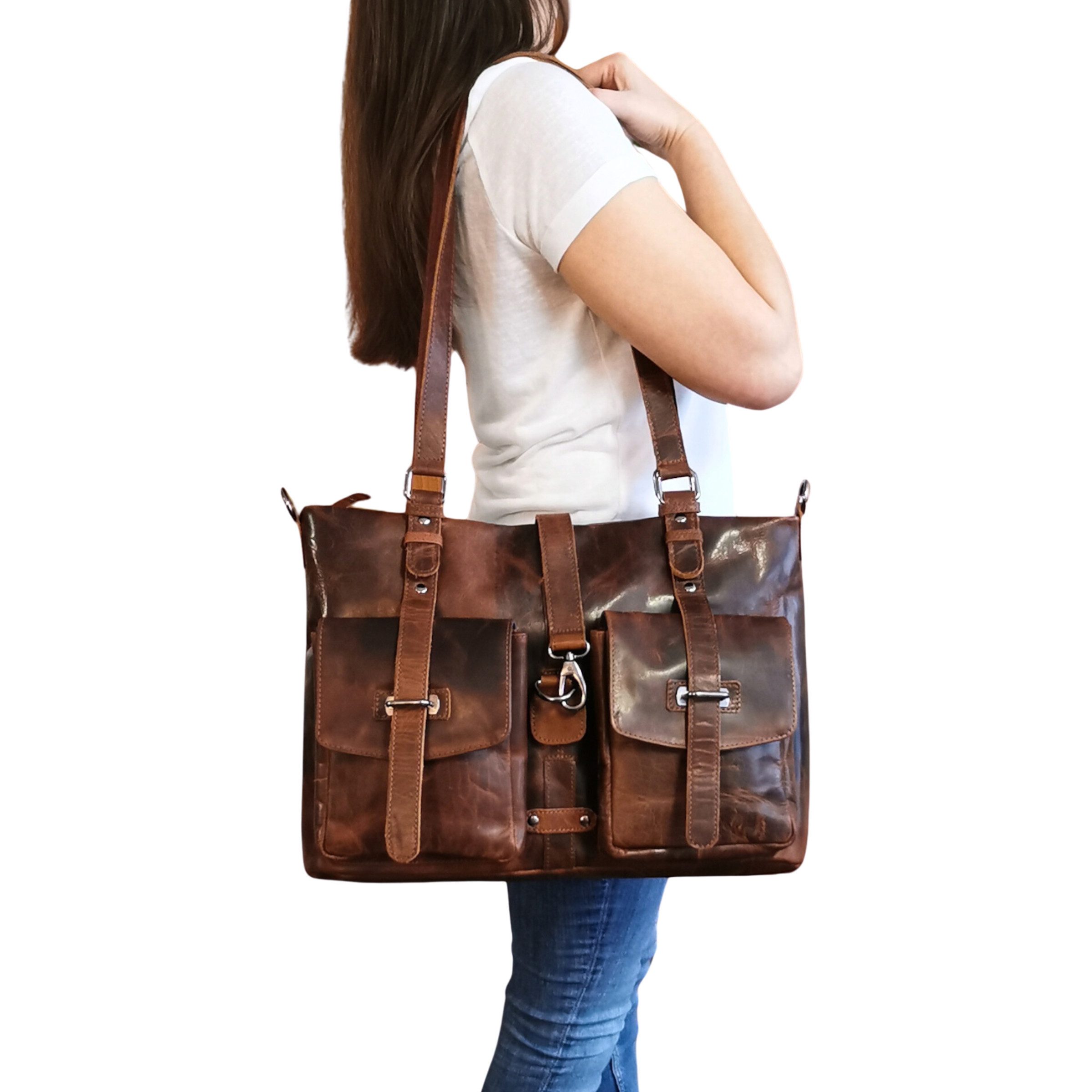 Ella Eisvogel Umhängetasche große Premium Umhängetasche aus echtem Büffelle günstig online kaufen