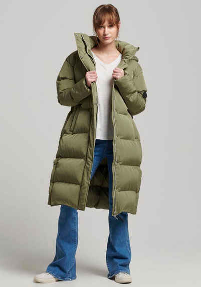 Superdry Steppmantel LONGLINE HOODED PUFFER COAT