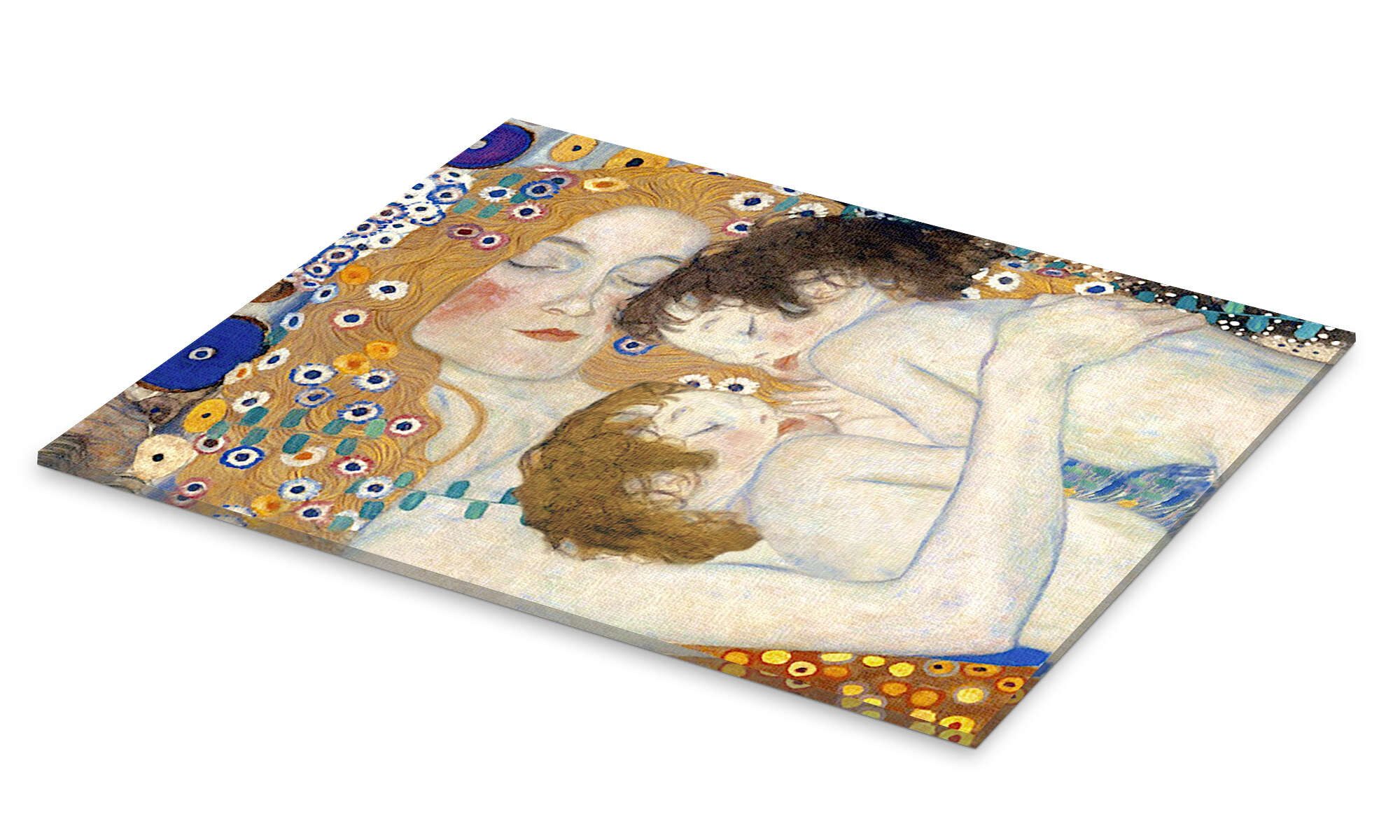 Posterlounge Wandbild Mutter und Zwillinge I, Gustav Klimt, erhältlich als Poster, Leinwandbild, Wandsticker oder Acrylglasbild