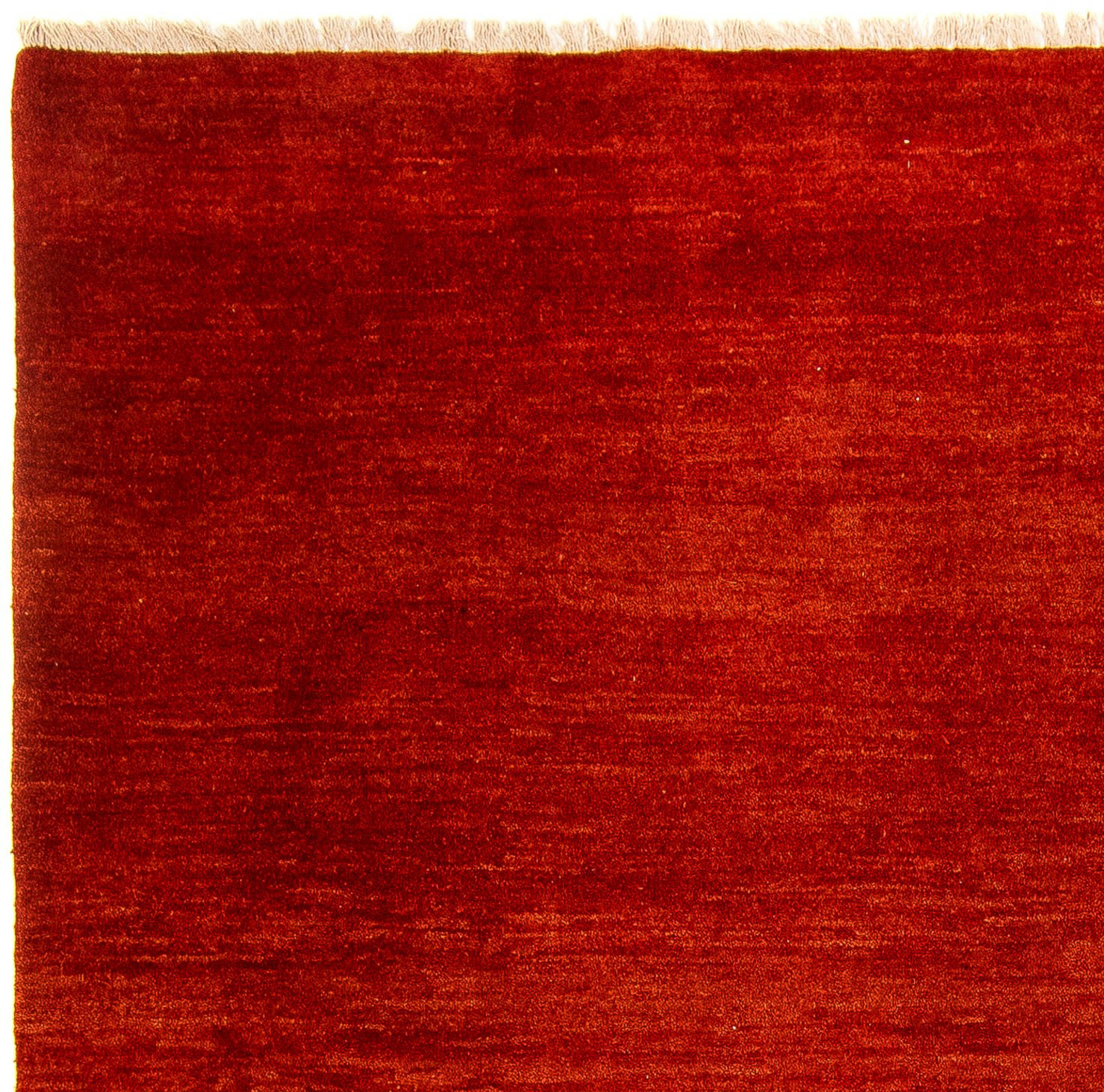 Wollteppich Gabbeh - Zertifikat 257 rot, cm Einzelstück mm, morgenland, Höhe: rechteckig, mit - Perser Handgeknüpft, 18 Wohnzimmer, x 350 