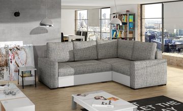 MOEBLO Ecksofa BRAS, Eckcouch Couch Sofa L-Form Polstergarnitur Wohnlandschaft Polstersofa mit Ottomane Couchgranitur, mit Bettkasen und Schlaffunktion, - (BxHxT): 235x90x162 cm