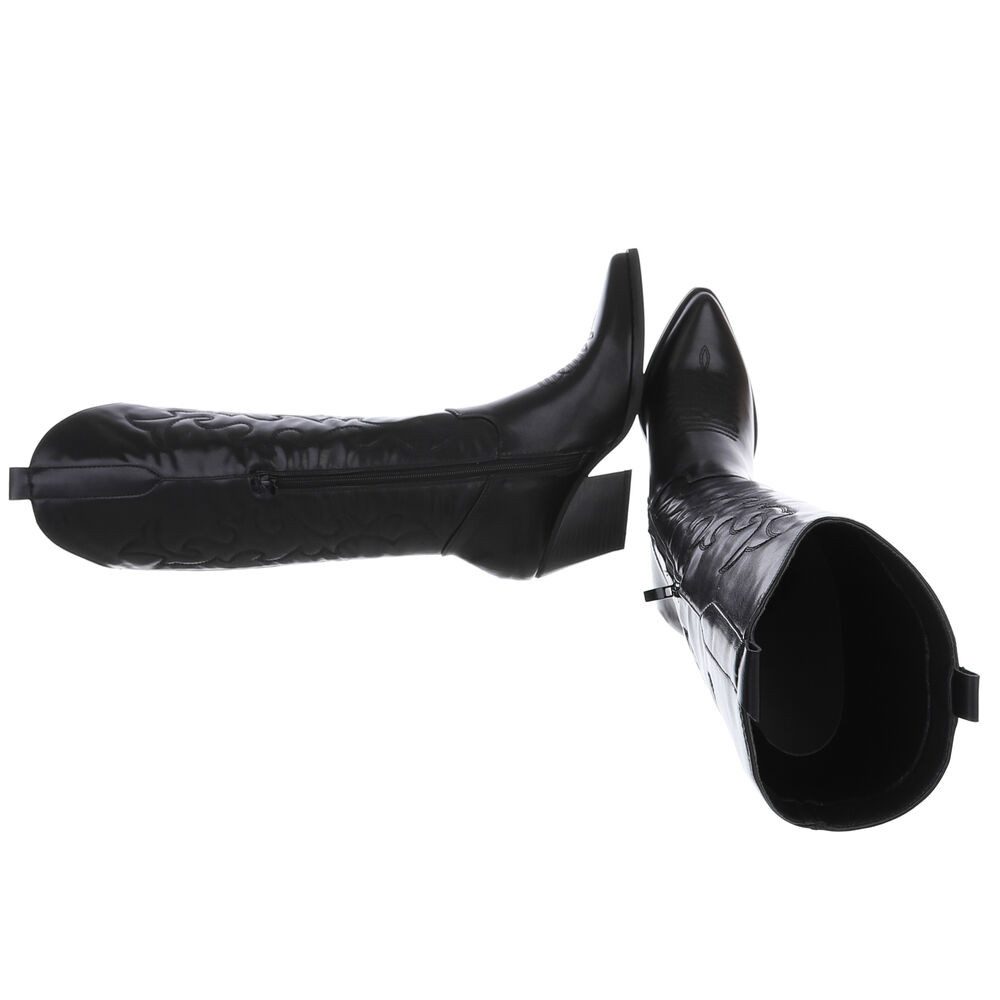 Ital-Design Elegante Damen-Stiefel mit hohem Schaft und bequemem Absatz Wes günstig online kaufen