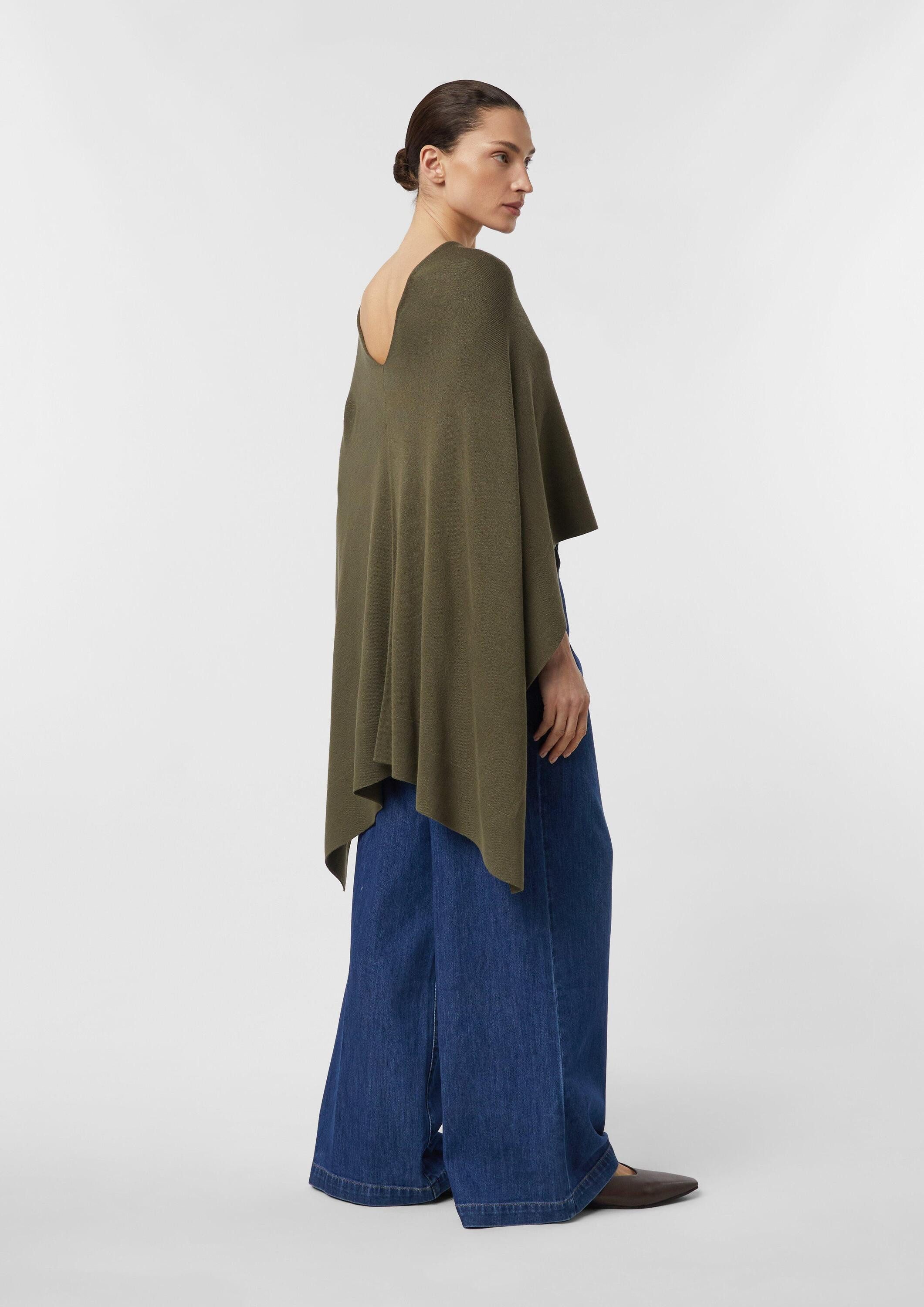 comma Poncho Indoor-Poncho Weicher Viskosemix-Poncho aus Feinstrick