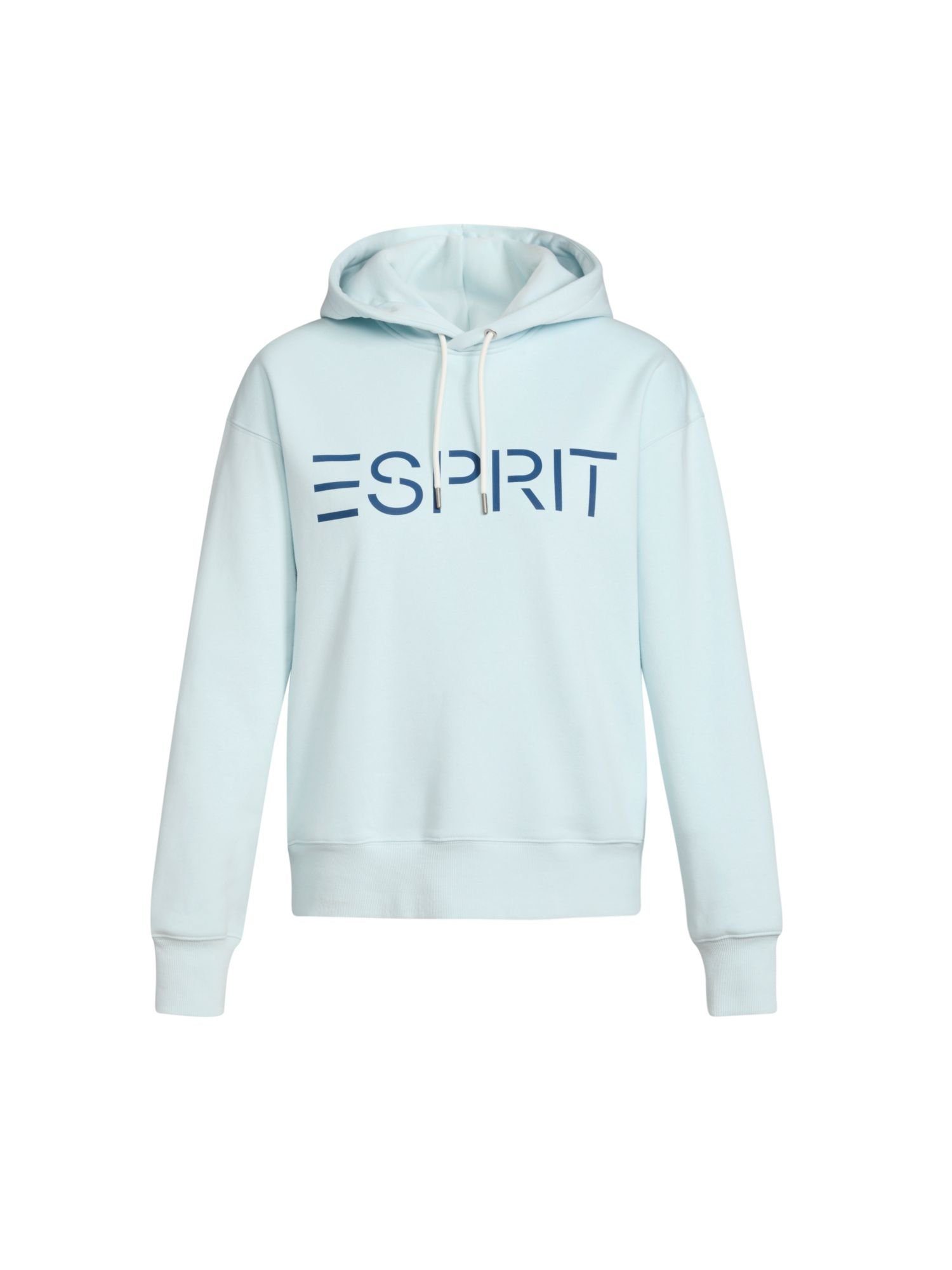 Esprit Sweatshirt Unisex Fleece-Hoodie mit Logo (1-tlg) PASTEL BLUE