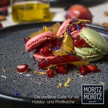 Moritz & Moritz Tafelservice 4tlg Dessert Teller Grau Reaktiv (4-tlg), 4 Personen, Steinzeug, spülmaschinen-und mikrowellengeeignet