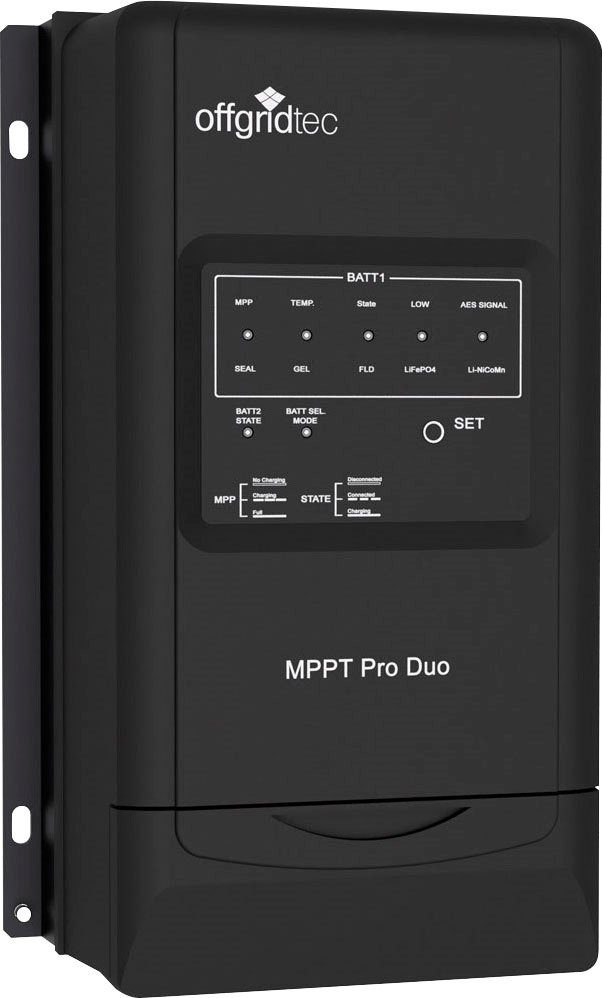 offgridtec Солнечный контроллер заряда MPPT Pro Duo Контроллер заряда 30A/12V/24V, Optionale Fernanzeige für zwei Batteriekreisläufe