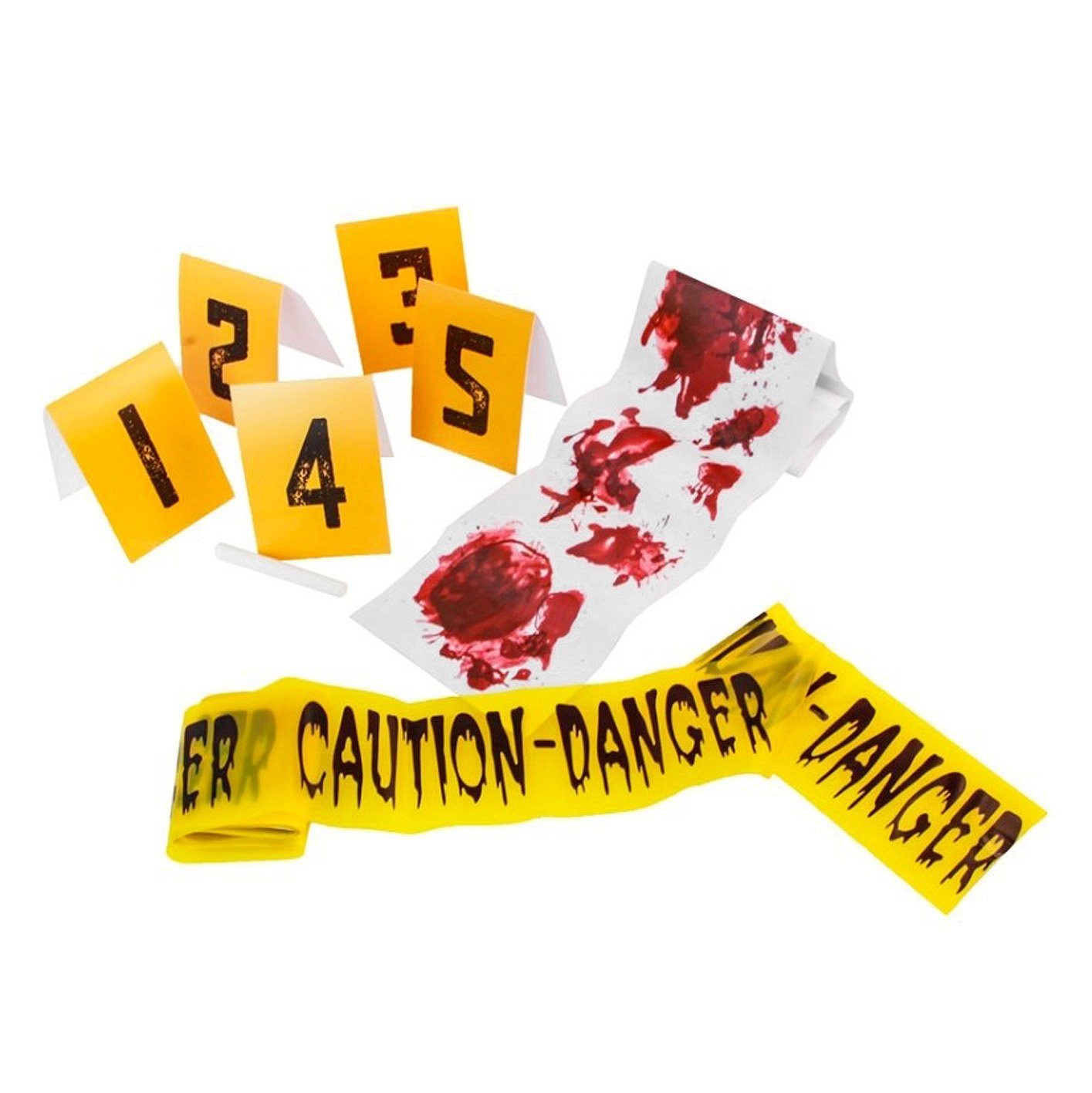 Fun World Dekoobjekt Crime Tatort Set - Halloween Deko Outdoor Indoor, Halloween Deko Outdoor Indoor