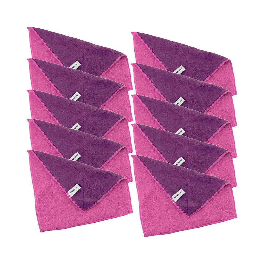 Kochblume Geschirrtuch Microfasertuch 30 Qualtität (Spar-Set, pink/lila 800g/m² cm, x 30 10-tlg)