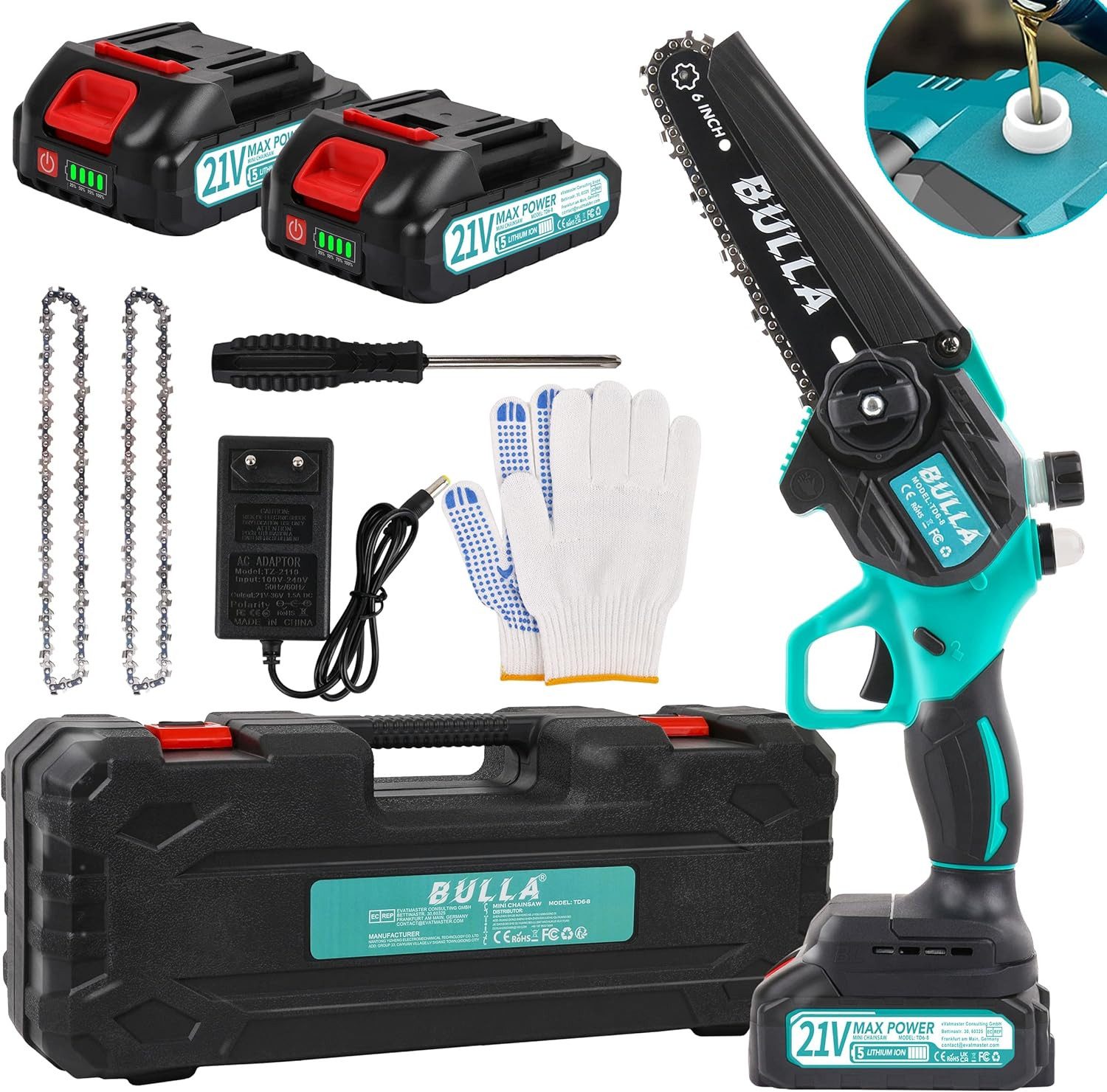 Vivitar Akku-Kettensäge wiederaufladbar 8 Zoll Mini-Kettensäge günstig online kaufen