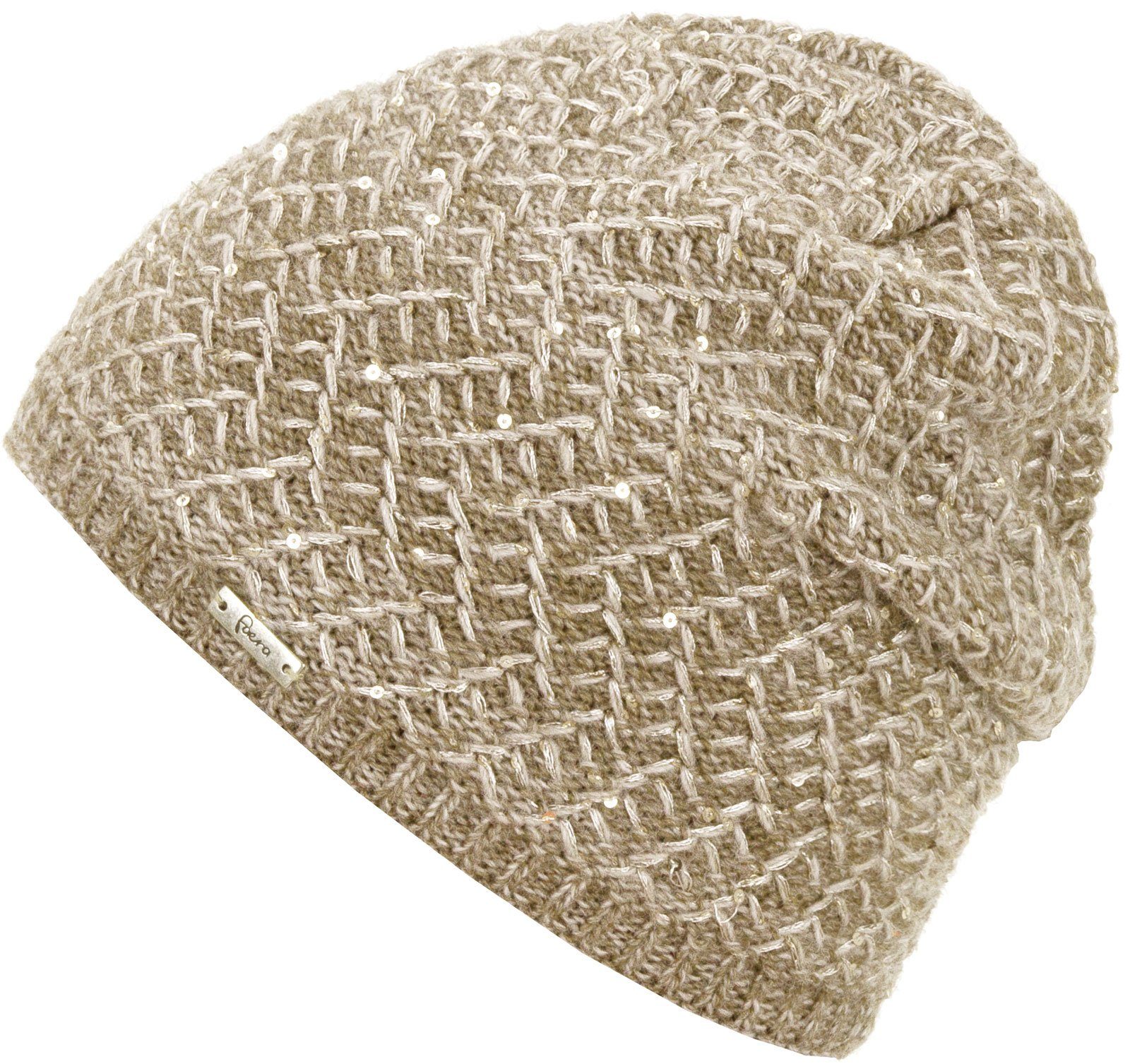 Faera Strickmütze Wintermütze Damen Mütze Beanie Haube gefüttert Strickmütze Damenmütze