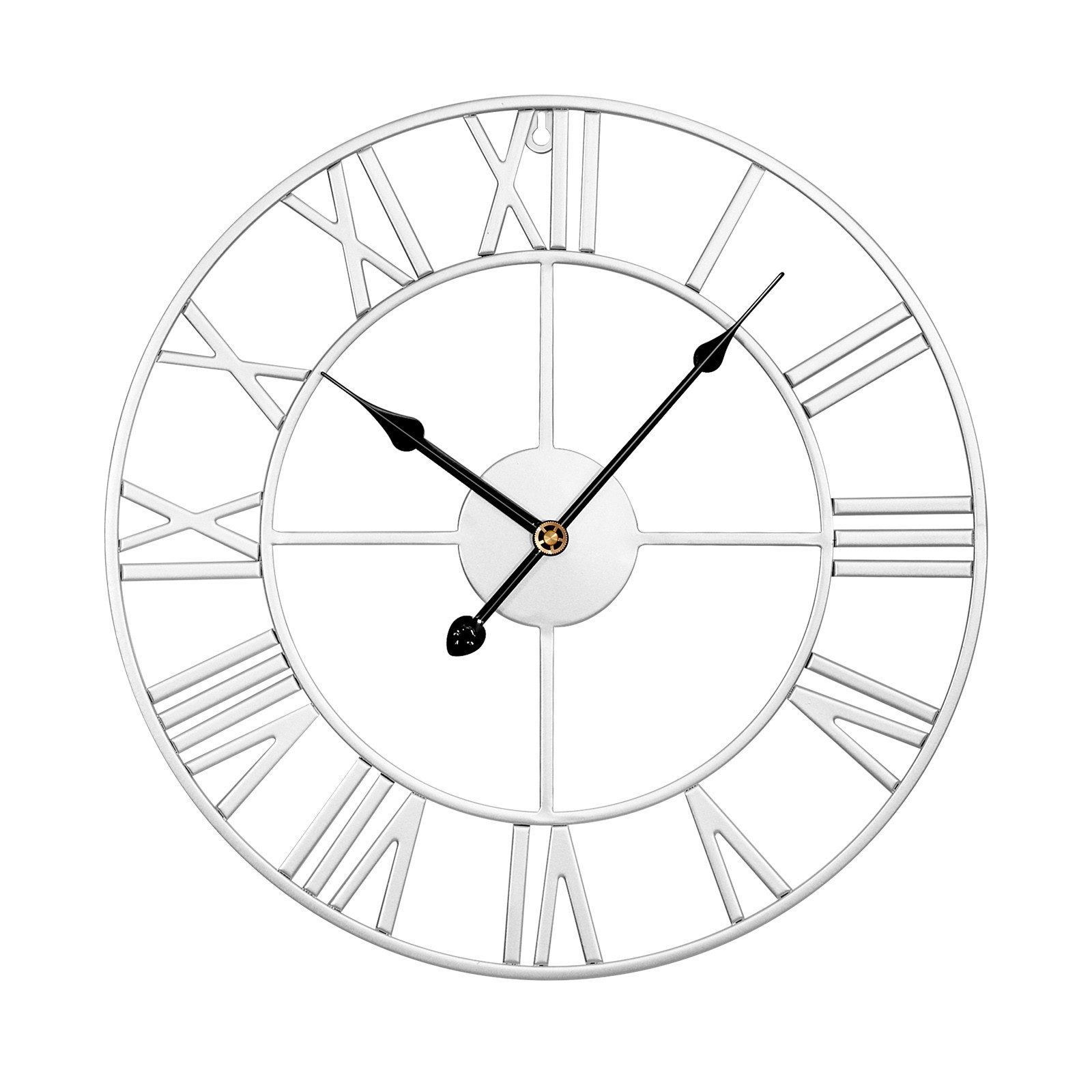 Yorbay Wanduhr Große XL aus Metall,Wohnzimmeruhr mit Romischer Ziffern Vint günstig online kaufen