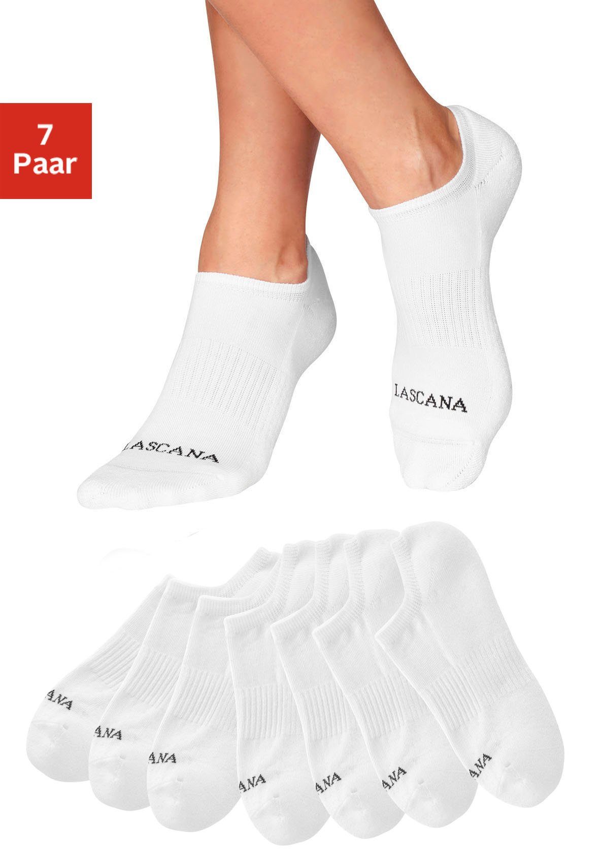 Fußfrottee mit 7-Paar) ACTIVE LASCANA 7x (Set, weiß Sneakersocken