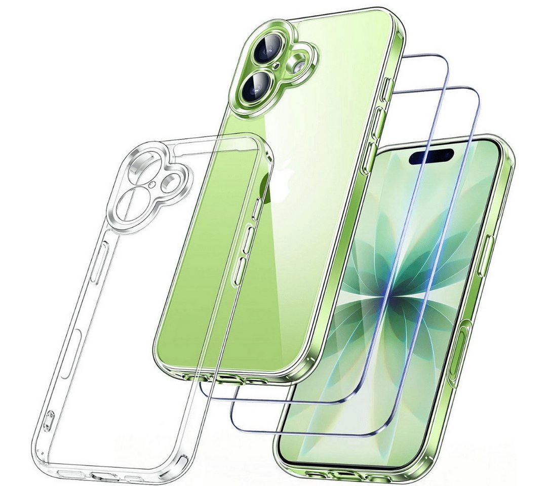 SmartUP Handyhülle + 2X Schutzglas für iPhone 17 Display Panzerglas Panzerfolie Case 9H 6,3 Zoll, kompletter Rundumschutz, MagSafe-Technologie