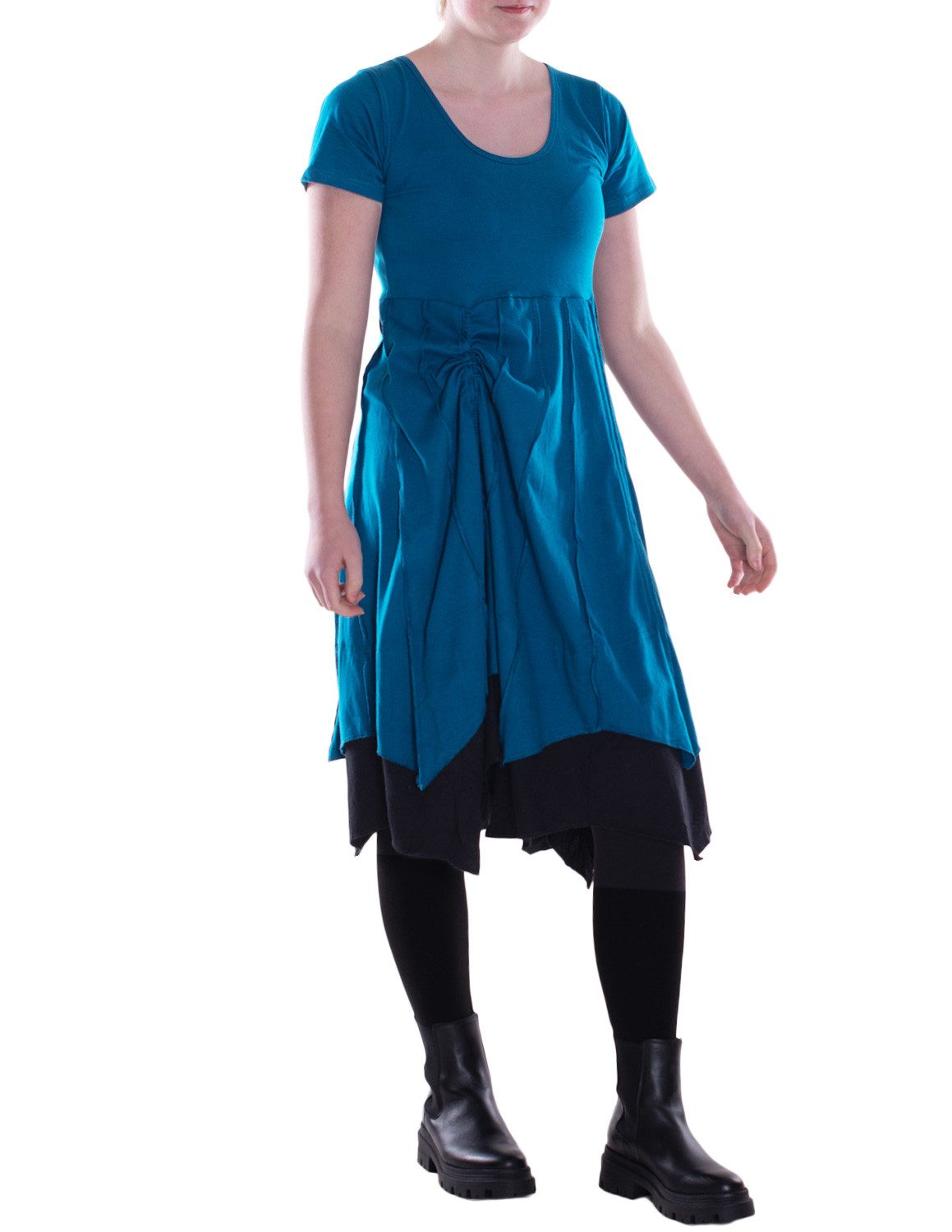 Vishes Midikleid Damen knielanges Kleid Baumwolle günstig online kaufen