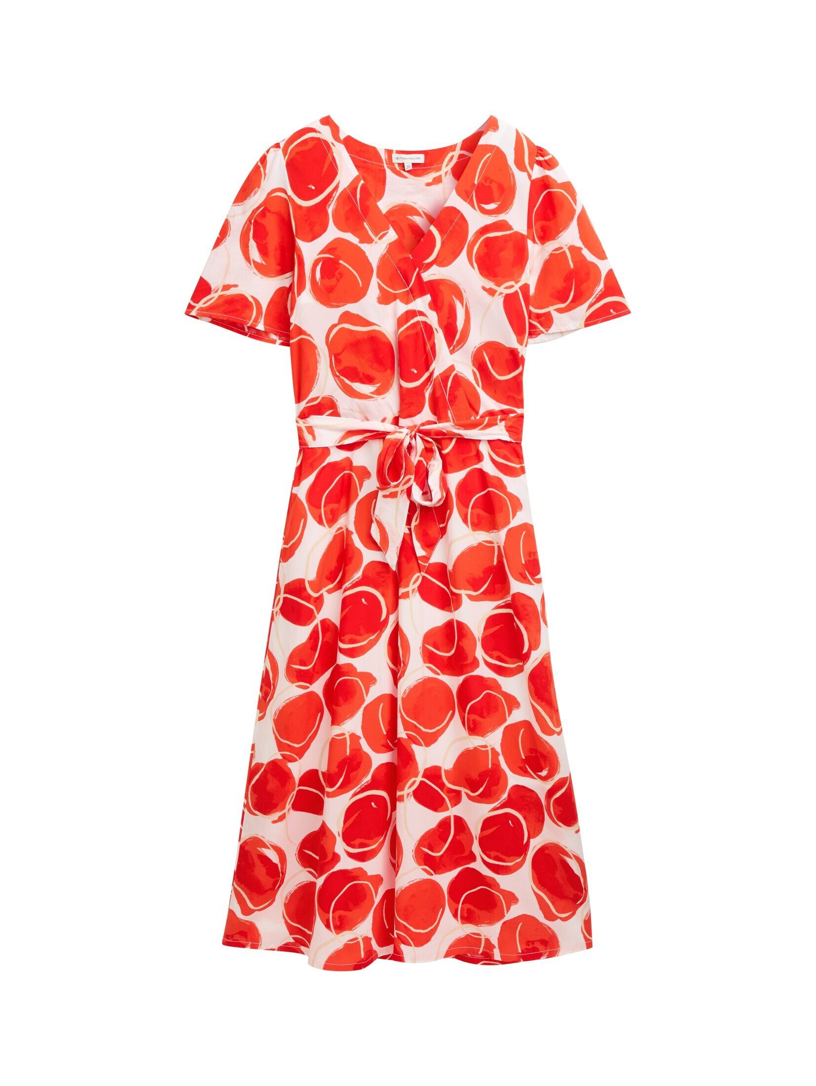 TOM TAILOR Sommerkleid Midi-Wickelkleid mit Muster günstig online kaufen