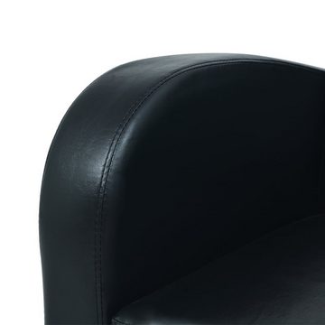 vidaXL Sofa 3-Sitzer-Sofa Kunstleder Schwarz