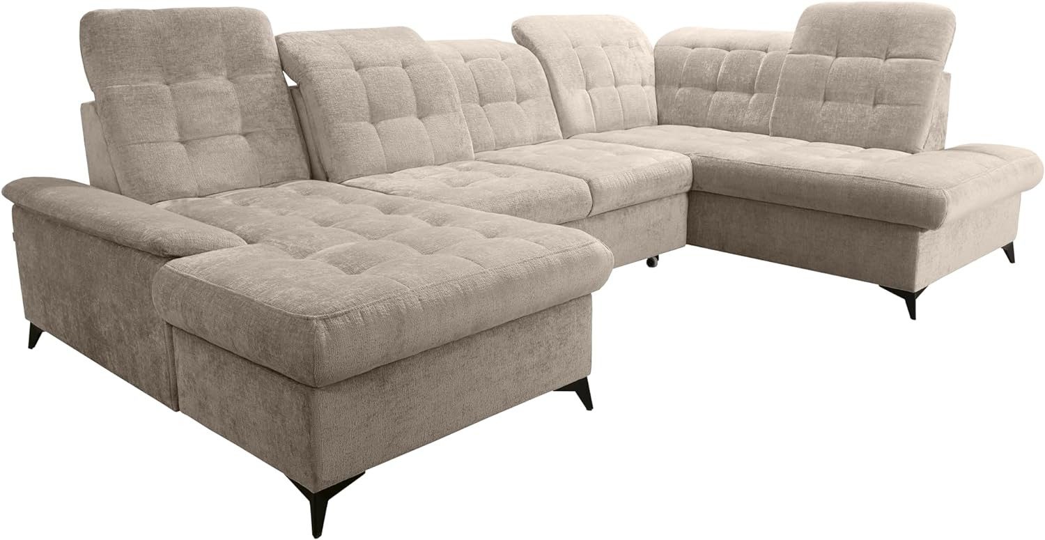 robin Ecksofa Sofa Eckcouch Schlafcouch Freistehend VerstellbarerBettkasten NEO U