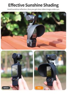Silberstern Geeignet für OsmoPocket3 Schirm Sonnenschirm Kamera-Gimbal (DJI OSMO Pocket 3 Sonnenschirm, Anti Blendung)