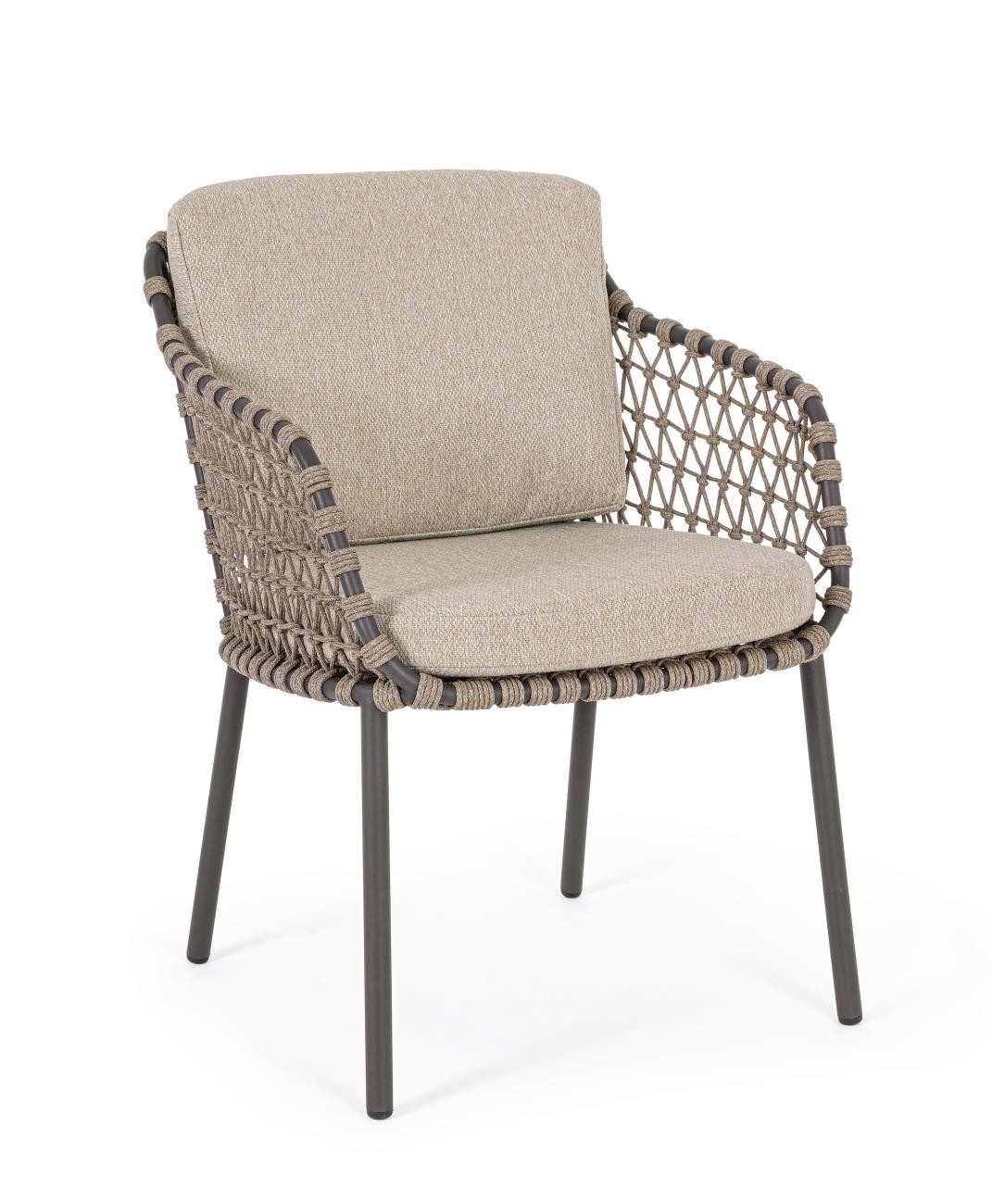 Bizzotto Gartenstuhl Ivissa aus Metall, Natur