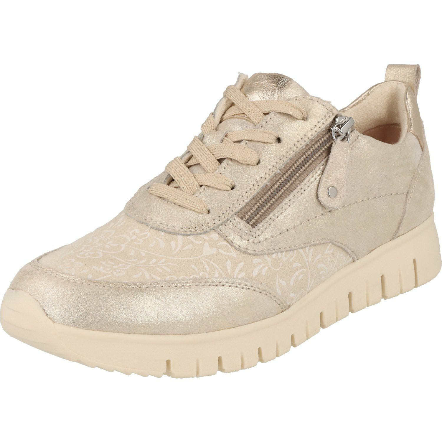 Tamaris COMFORT Damen Schuhe Leder Sneaker Halbschuhe 8-83705-20 Schnürschuh Cloudy Gold